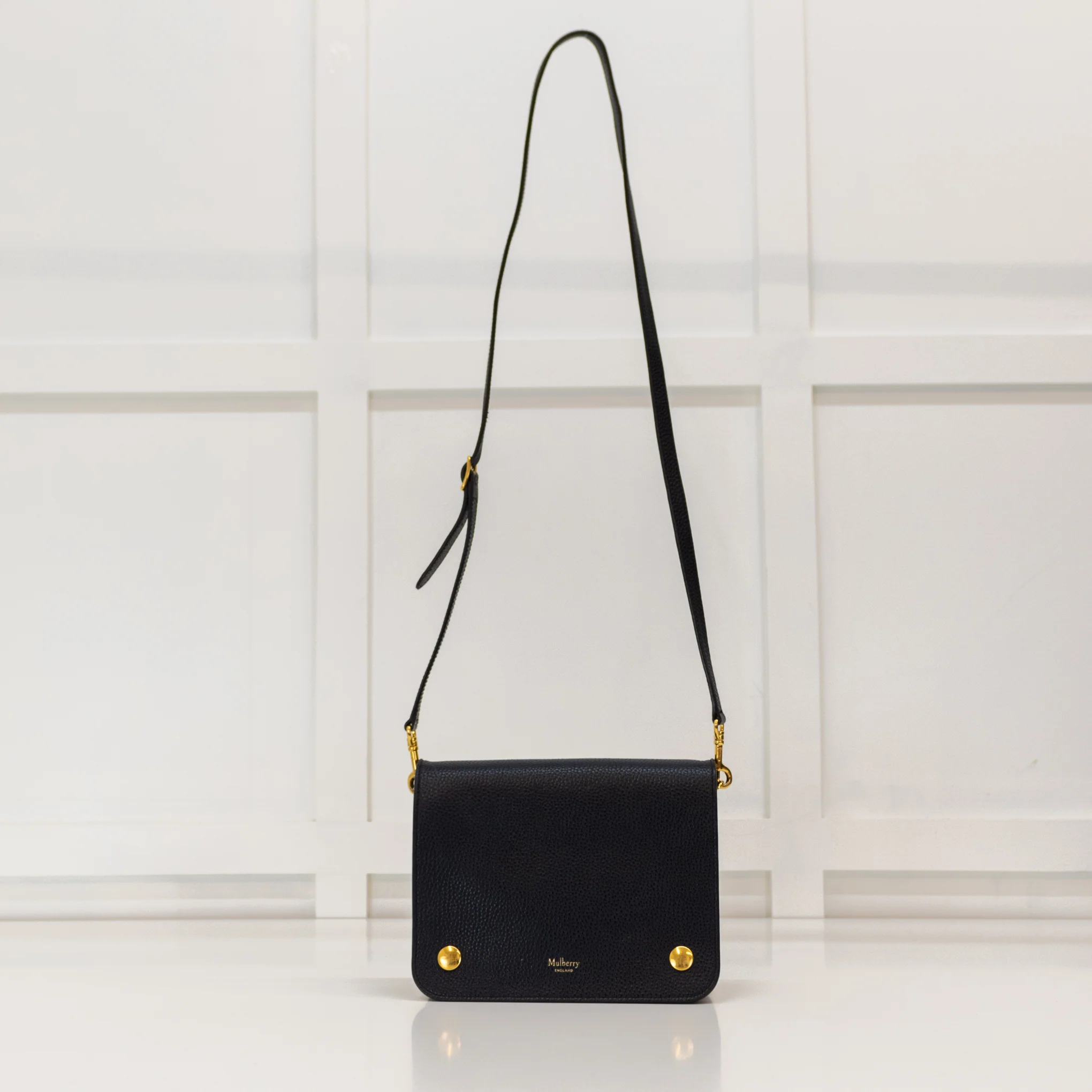 Mulberry Navy Clifton Crossbody Bag - Image 6