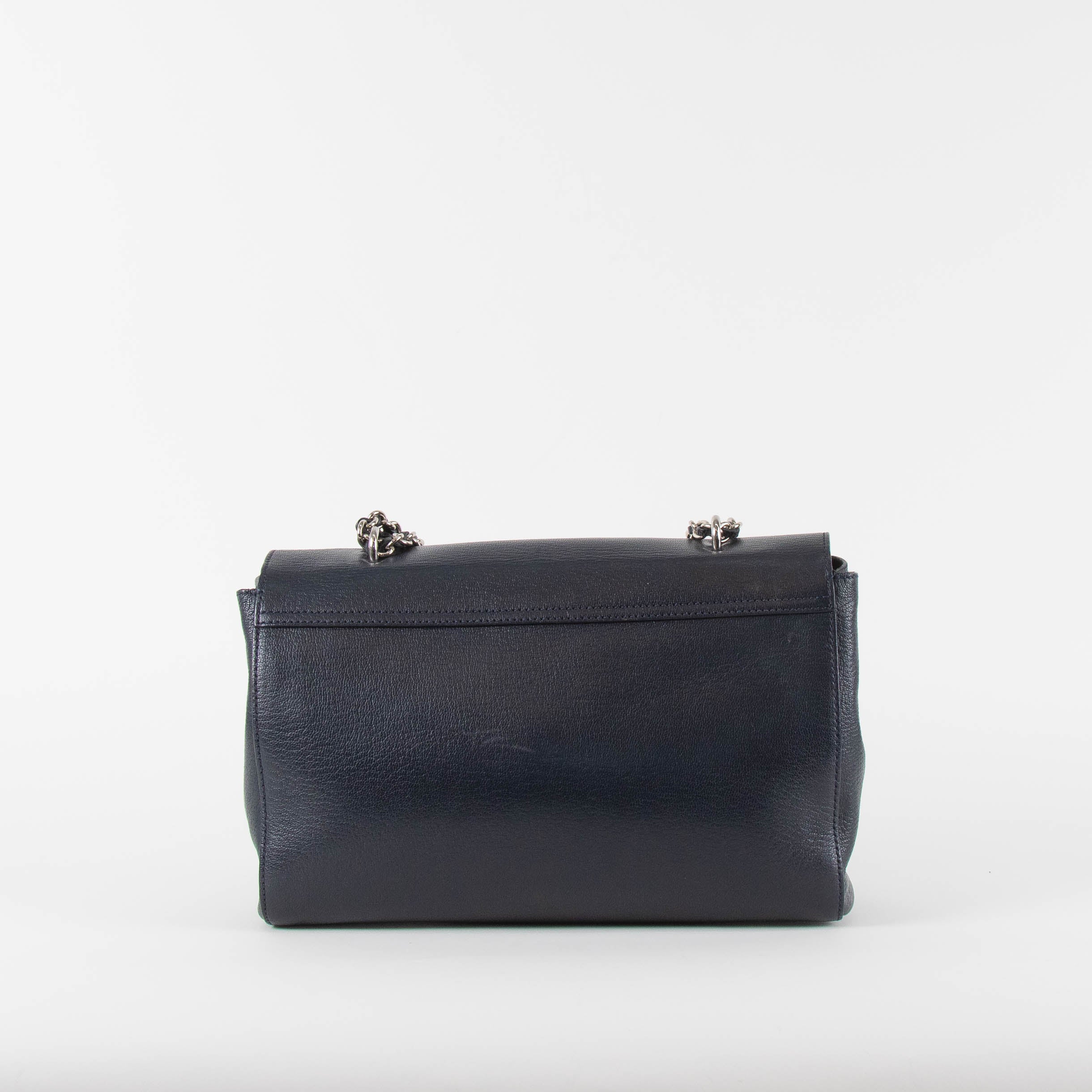 Mulberry Navy Medium Lily Bag With Silver Hardware - Image 4