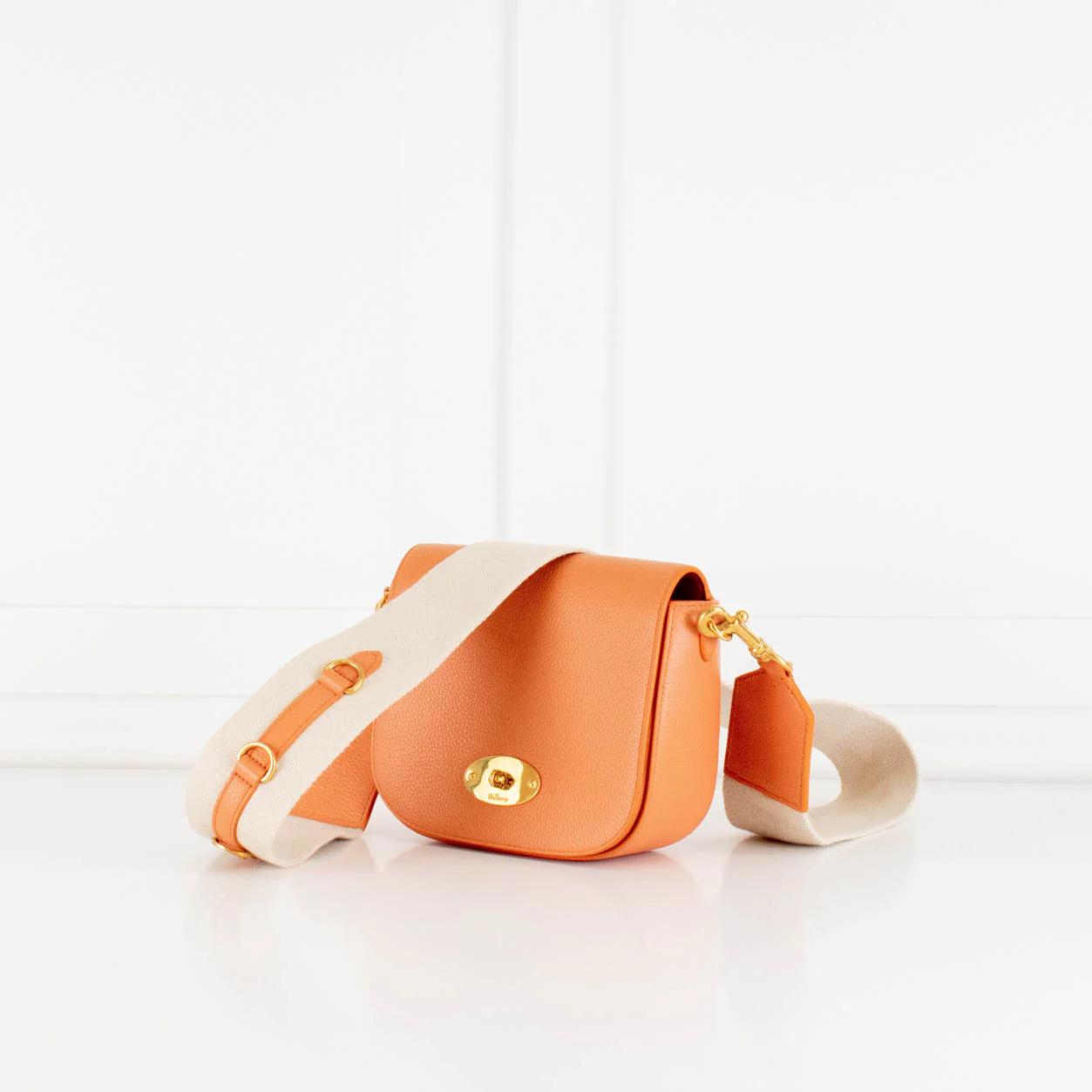 Mulberry Orange Grain Leather Small Darley Satchel Bag - Image 3