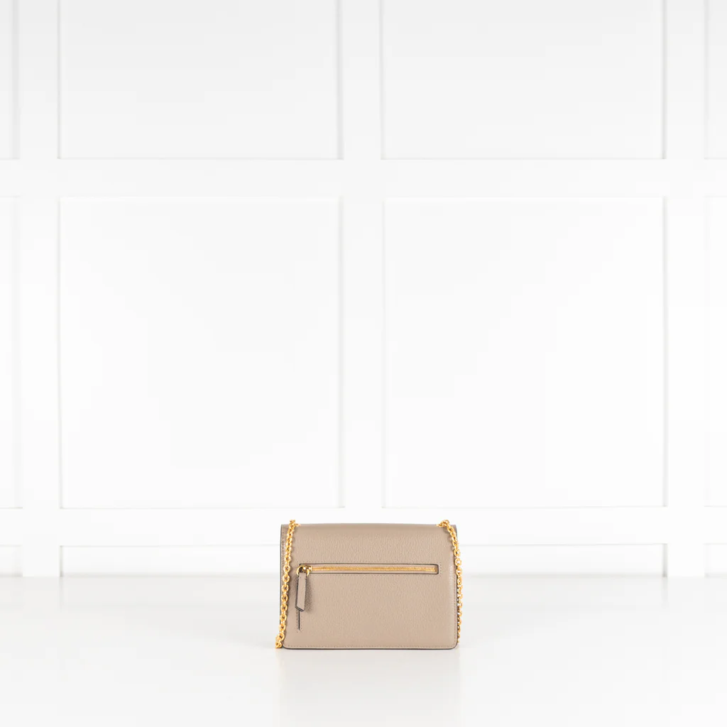 Mulberry Small Darley Classic Grain Solid Grey Bag With Gold Chain - Image 6