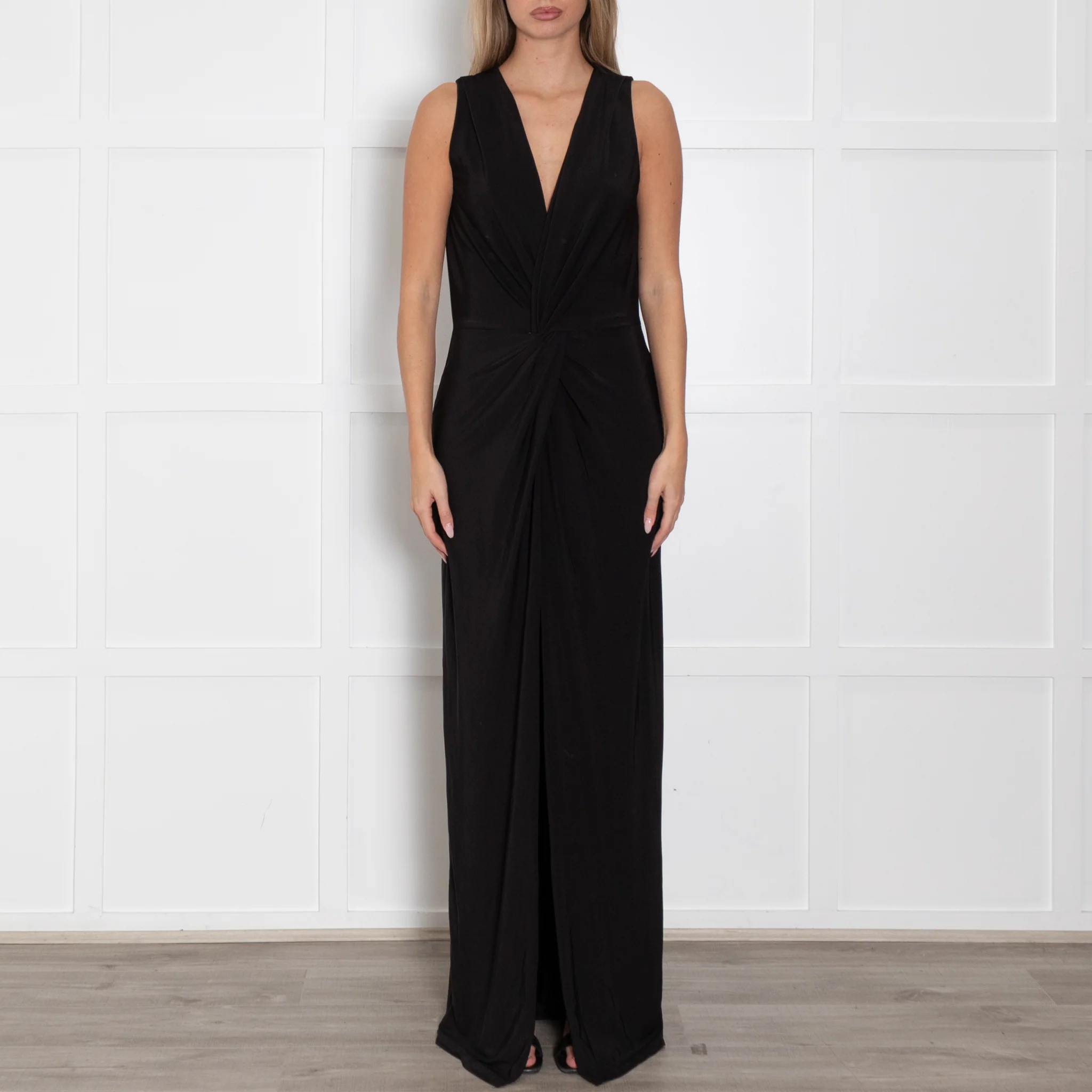Nadine Merabi Black V Back Maxi Dress - Image 2