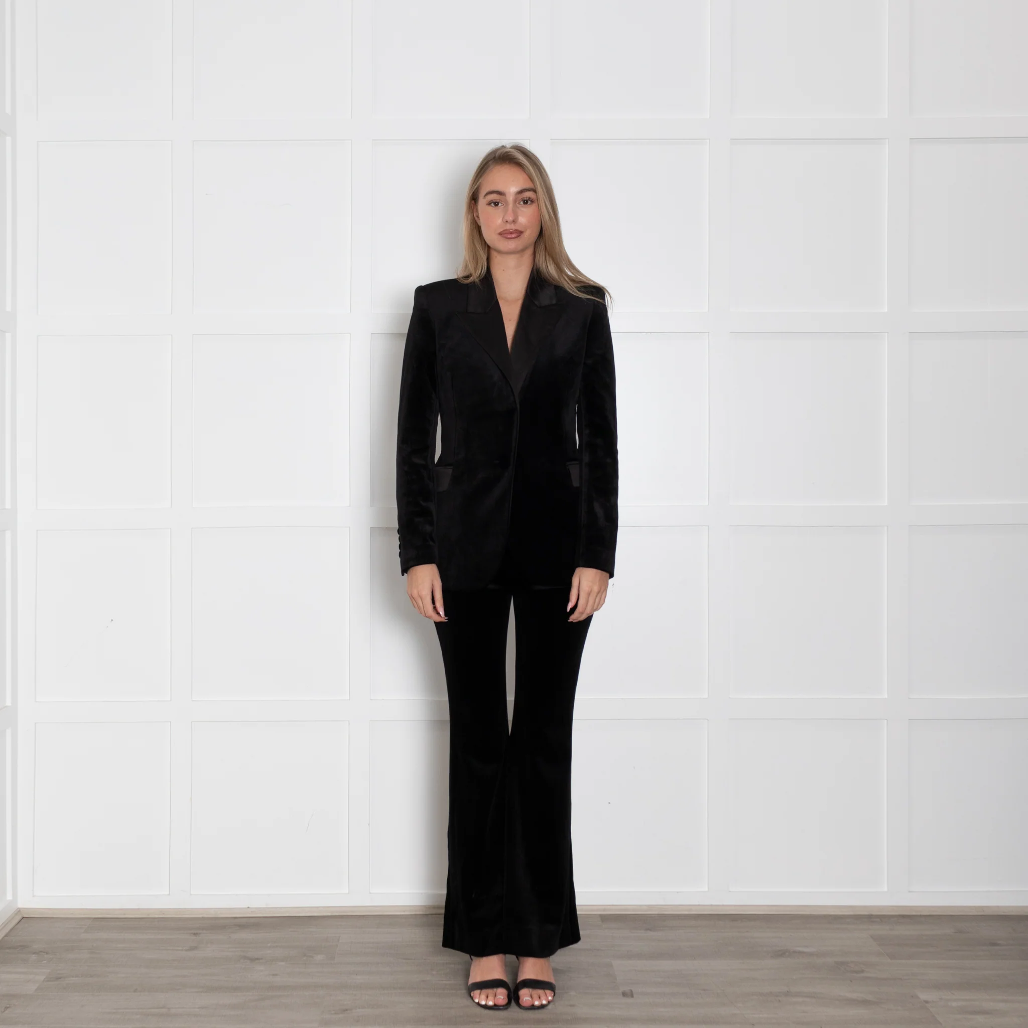 Nadine Merabi Black Velvet Beatrice Blazer