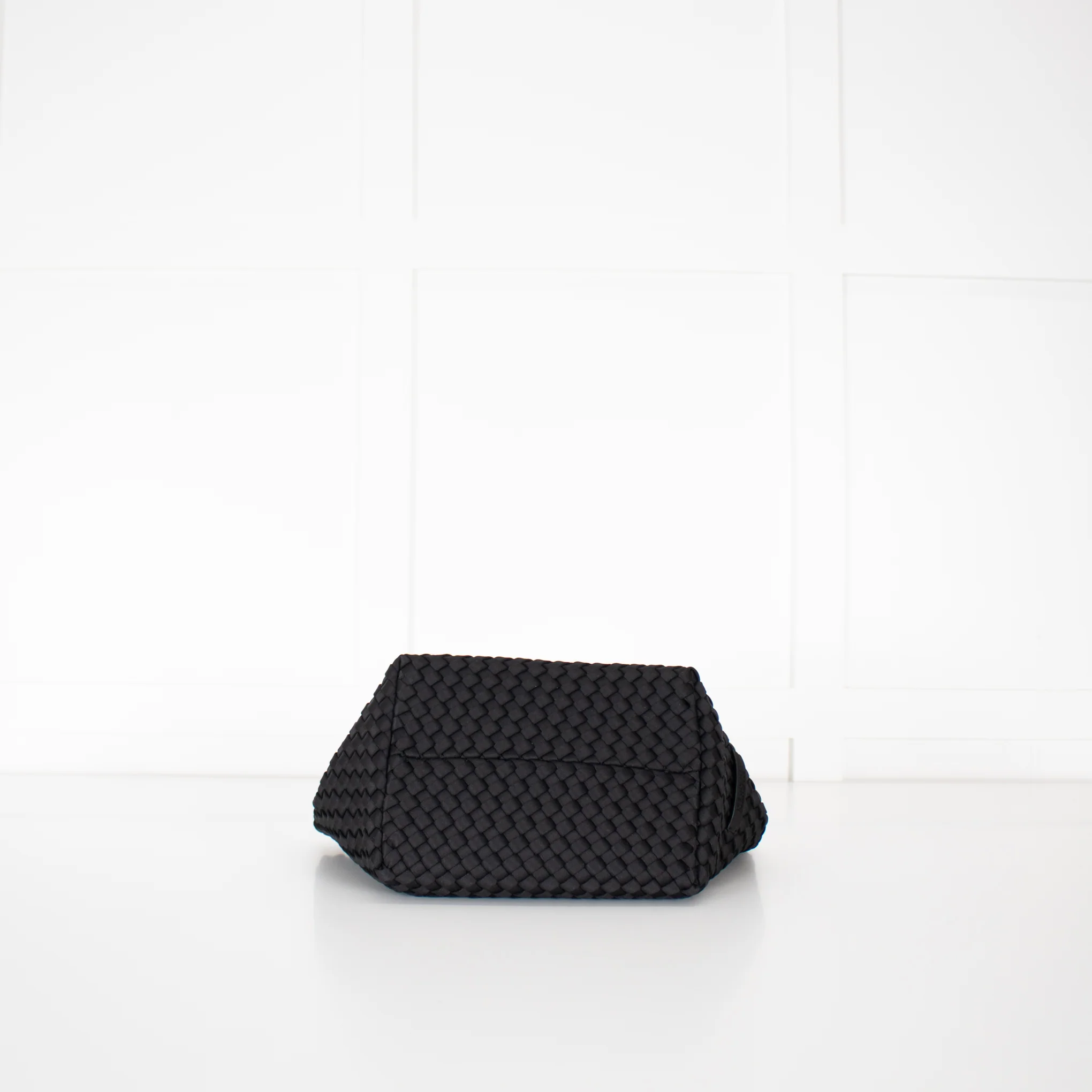 Naghedi Black Woven Small St Barths Top Handle Tote Bag - Image 7