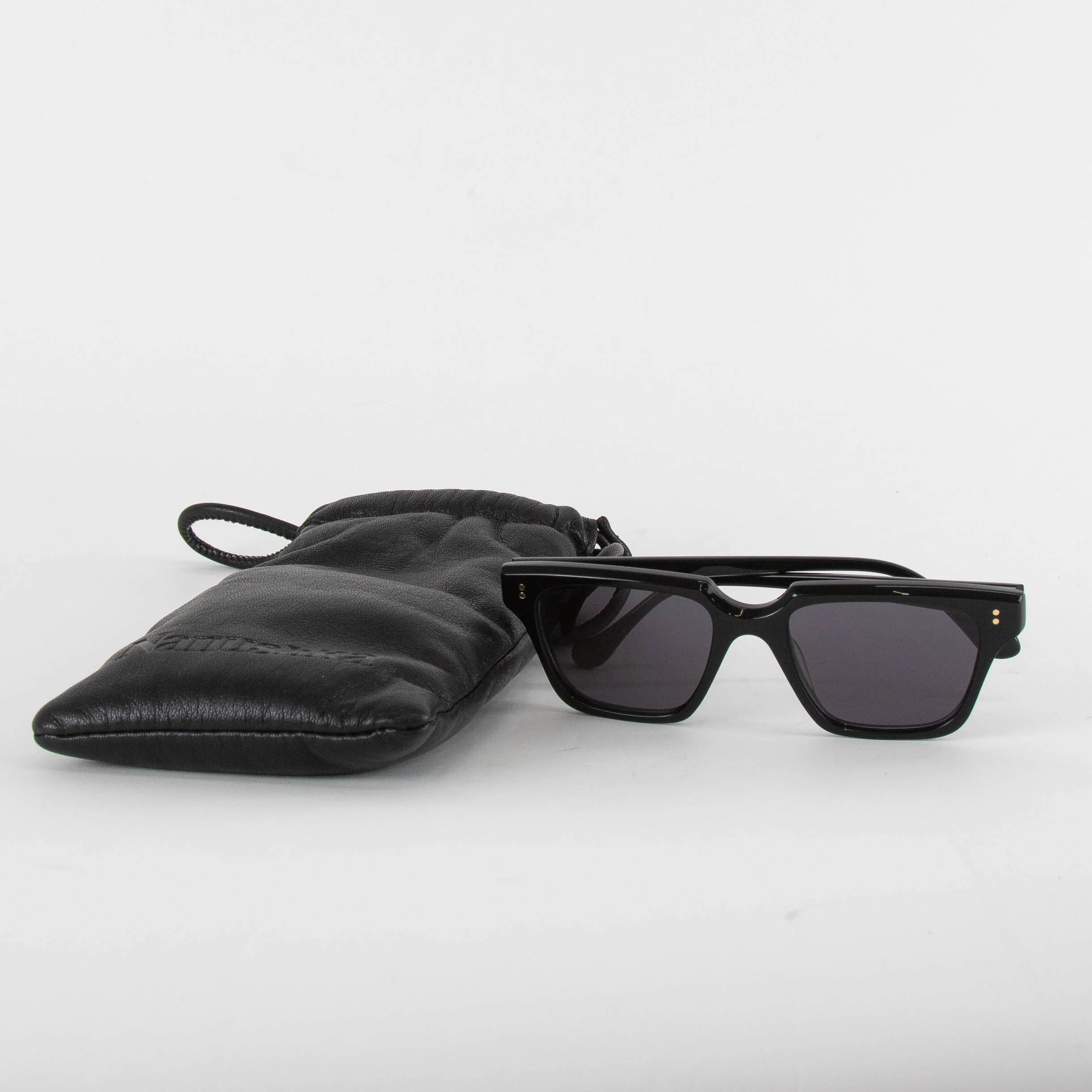 Nanushka Cadao Black Rectangle Frame Sunglasses - Image 2