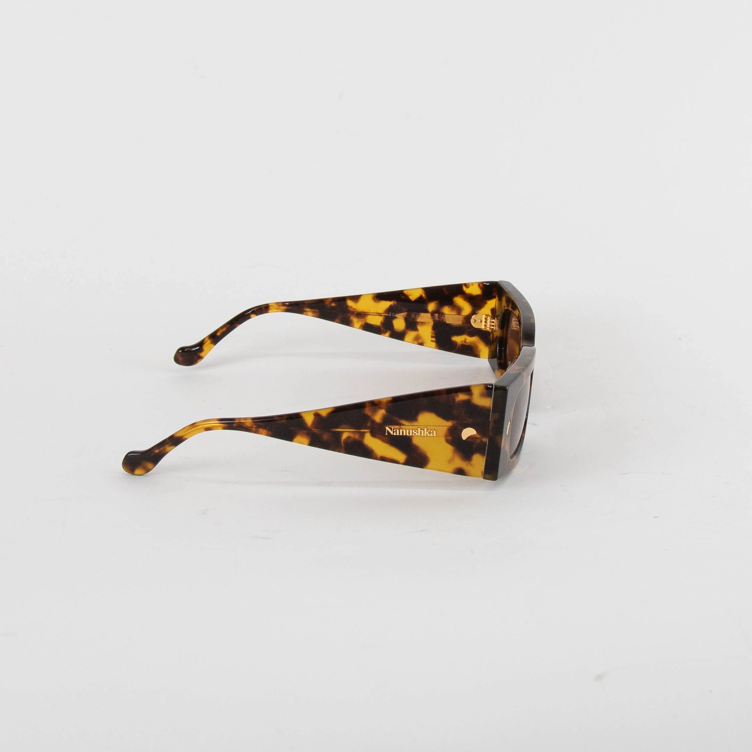 Nanushka Fenna Dark Amber Narrow Sunglasses - Image 5