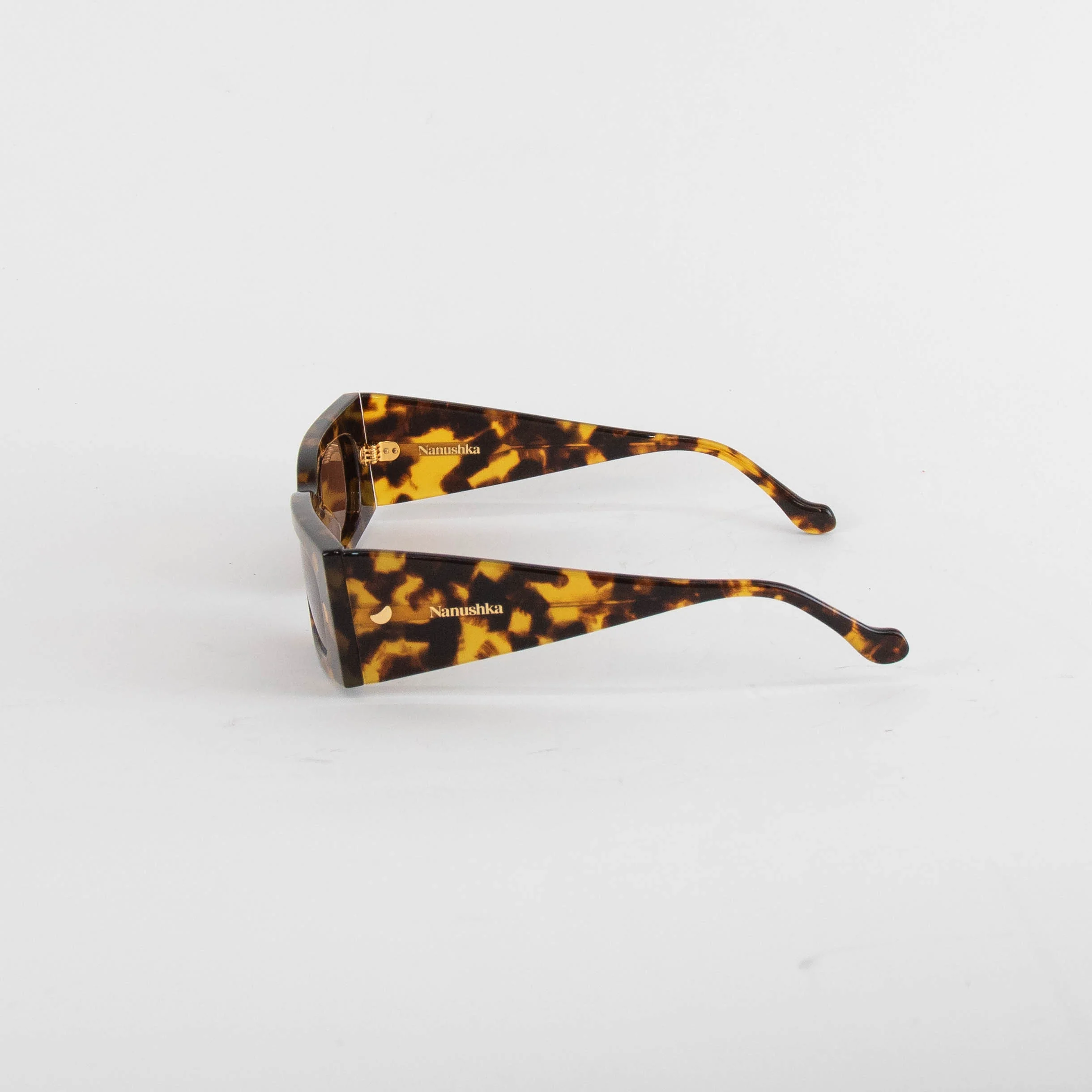 Nanushka Fenna Dark Amber Narrow Sunglasses - Image 7
