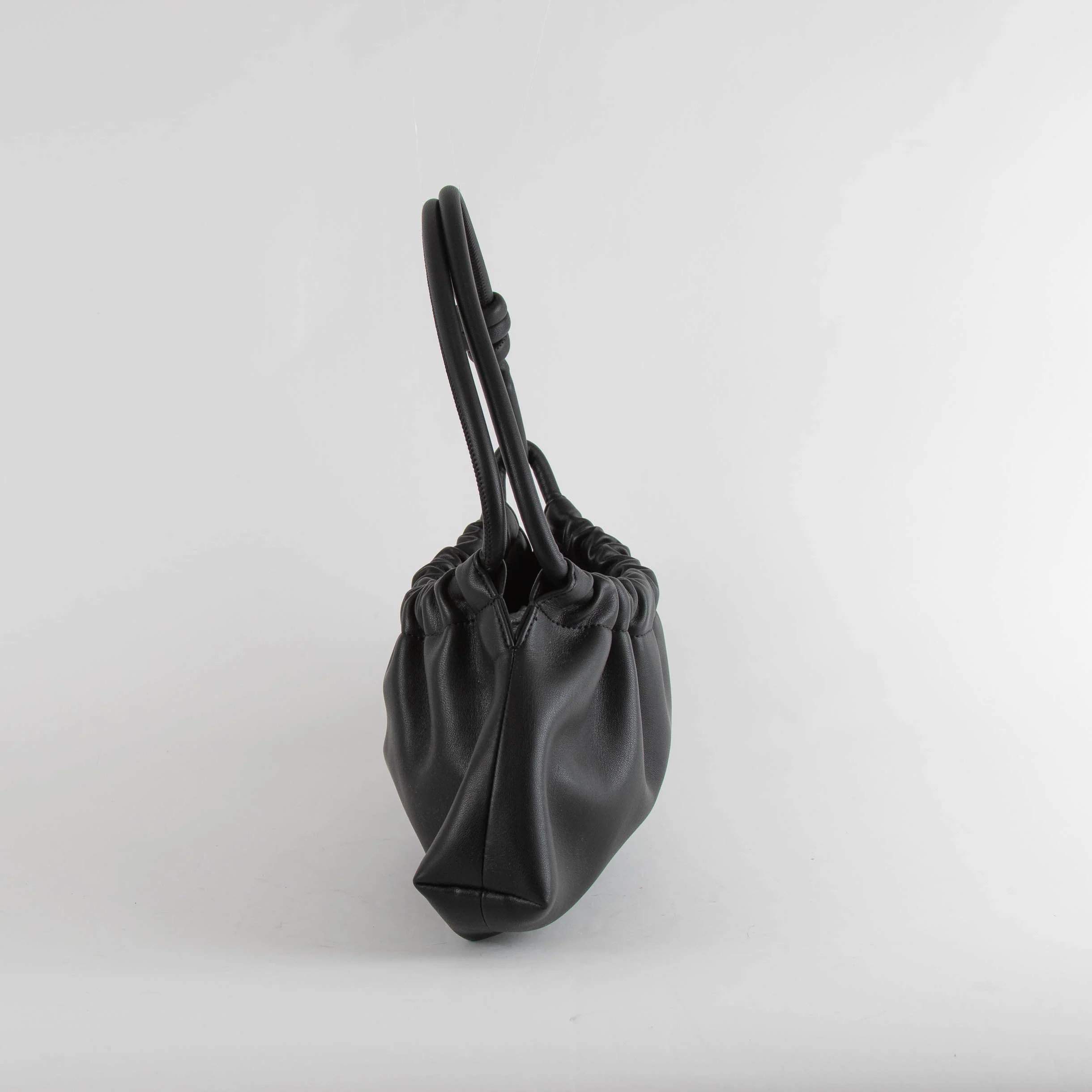 Nanushka Valerie Black Vegan Leather Slouch Shoulder Bag - Image 3