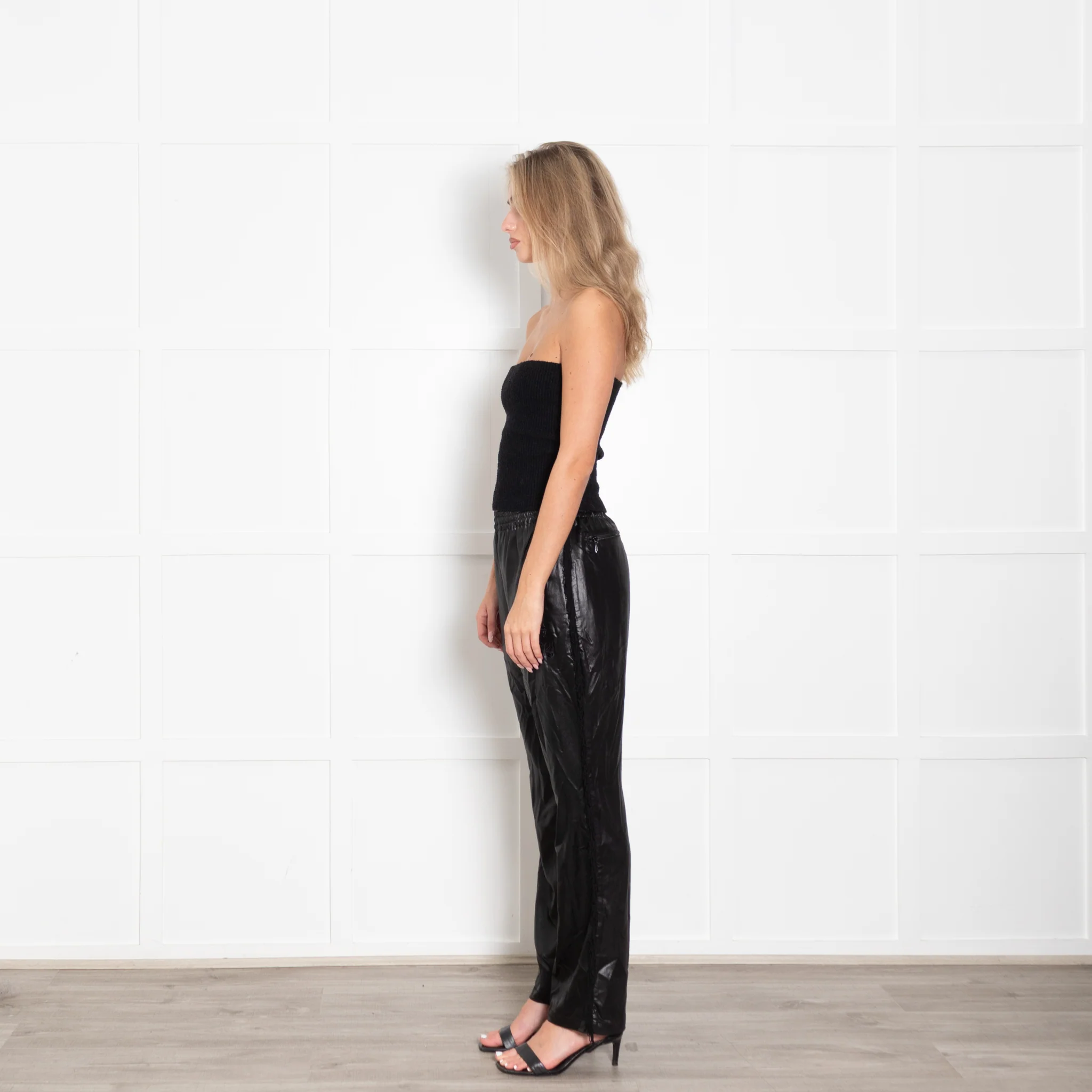 Needles Black Coated Fringed Jogger - Image 4