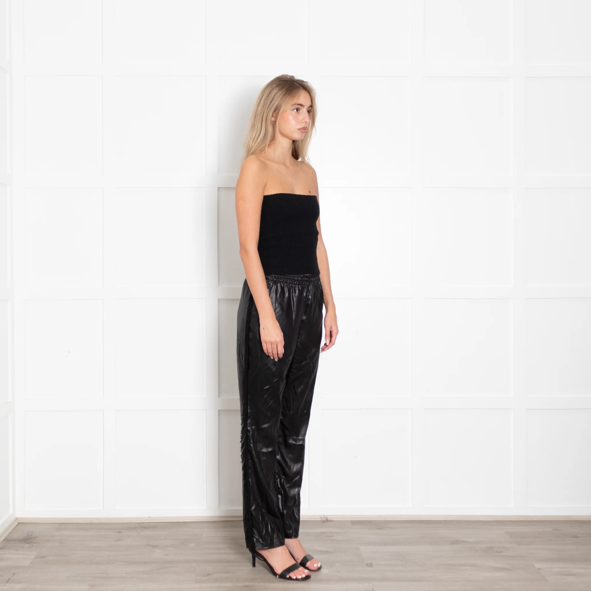 Needles Black Coated Fringed Jogger - Image 7