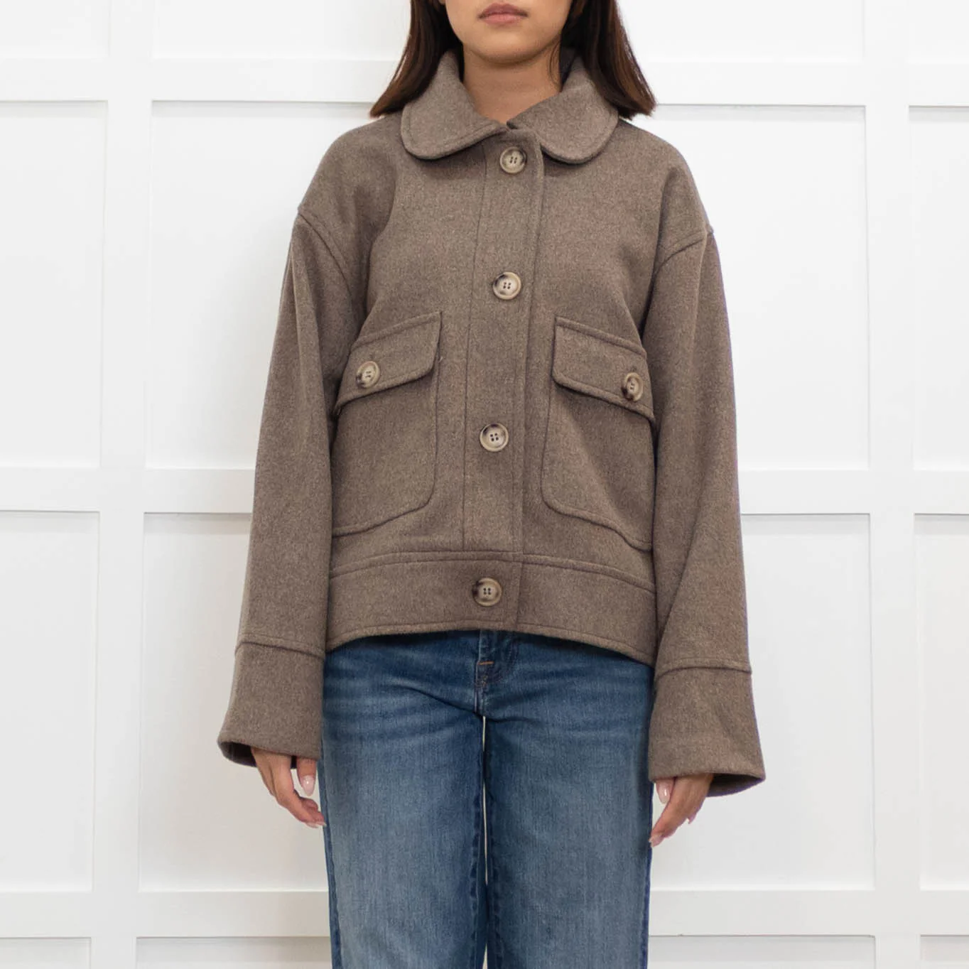 Neo Noir Brown Pitti Wool Mix Jacket - Image 2