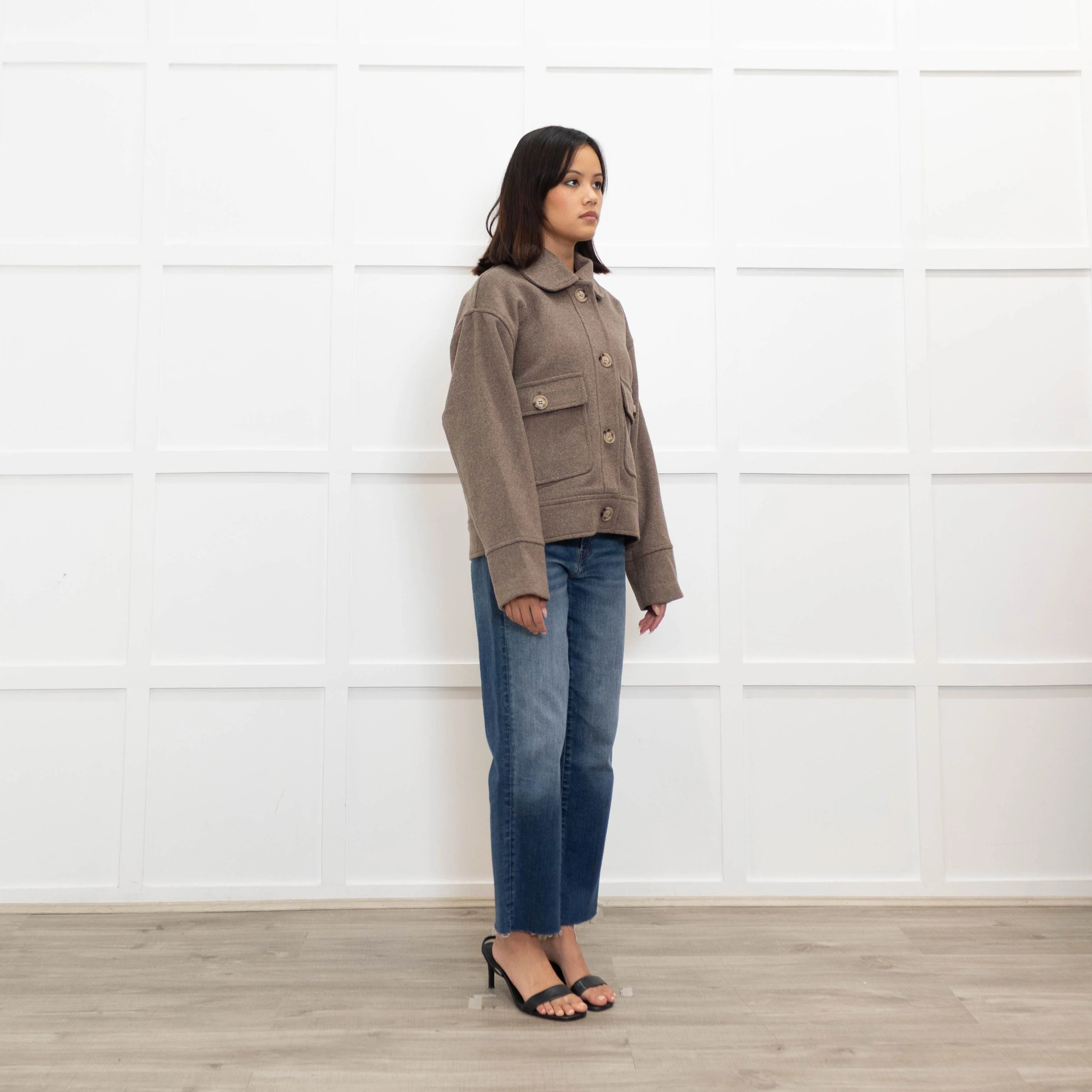 Neo Noir Brown Pitti Wool Mix Jacket - Image 3
