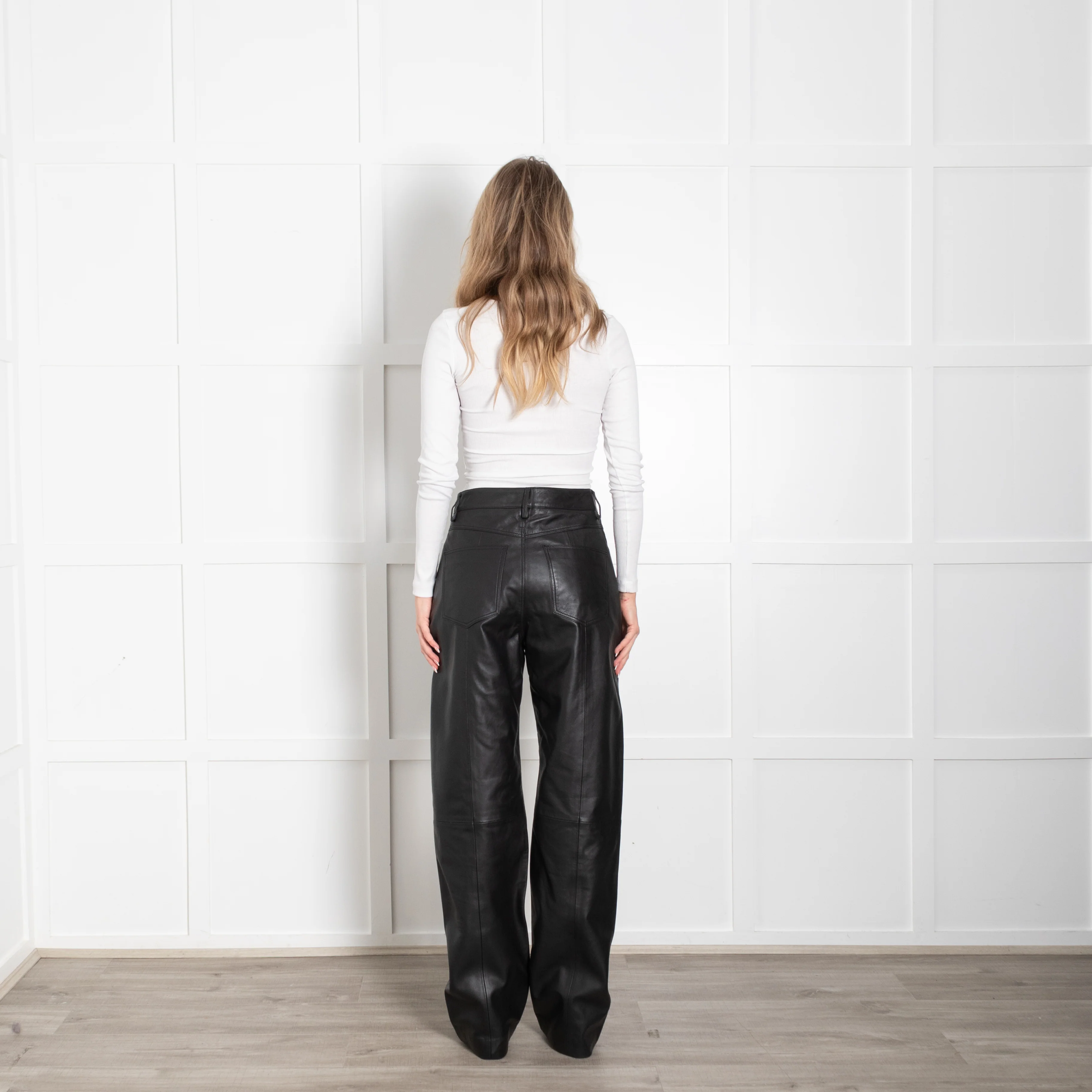NetWork Black Leather Trousers - Image 6
