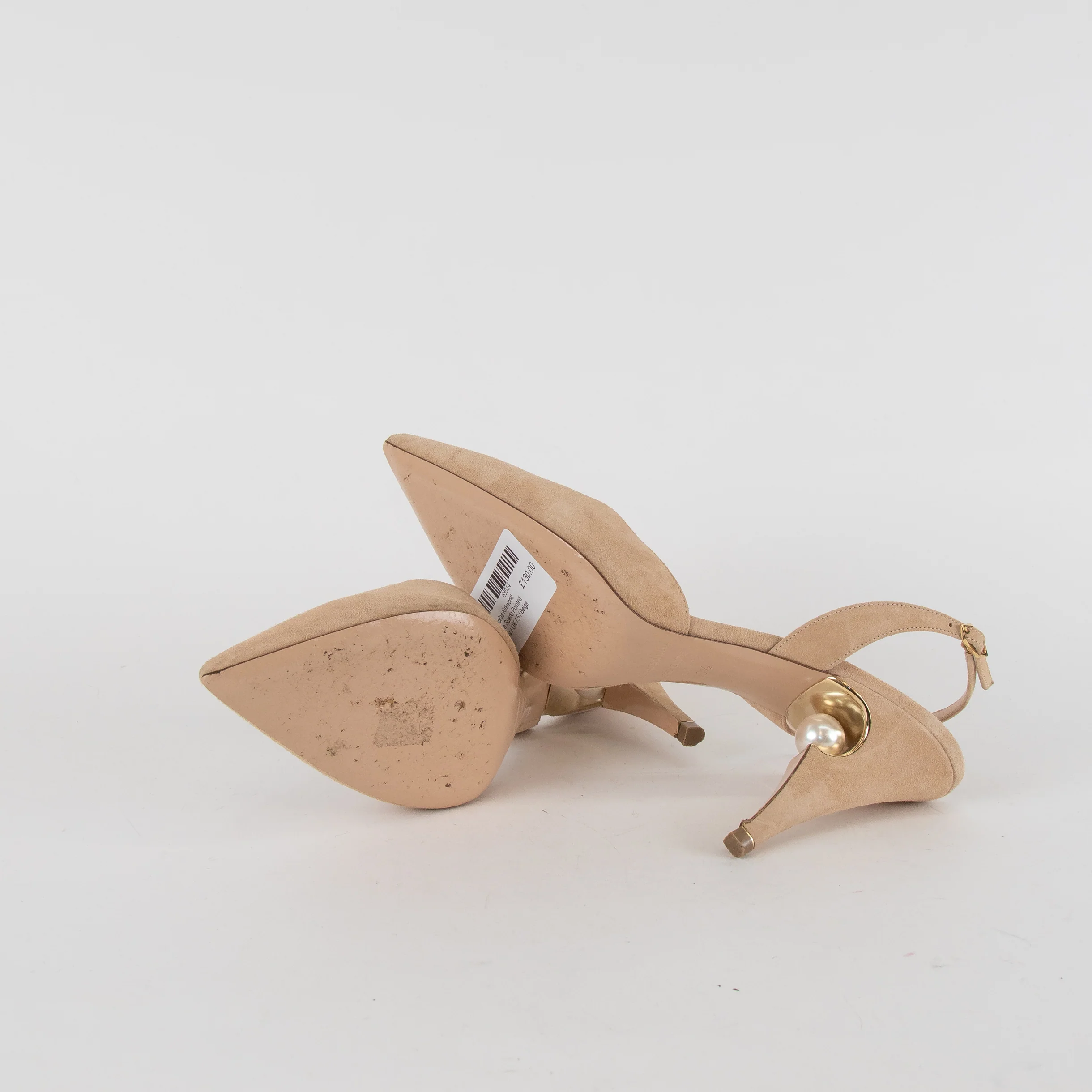 Nicholas Kirkwood Beige Suede Pointed Heels - Image 6