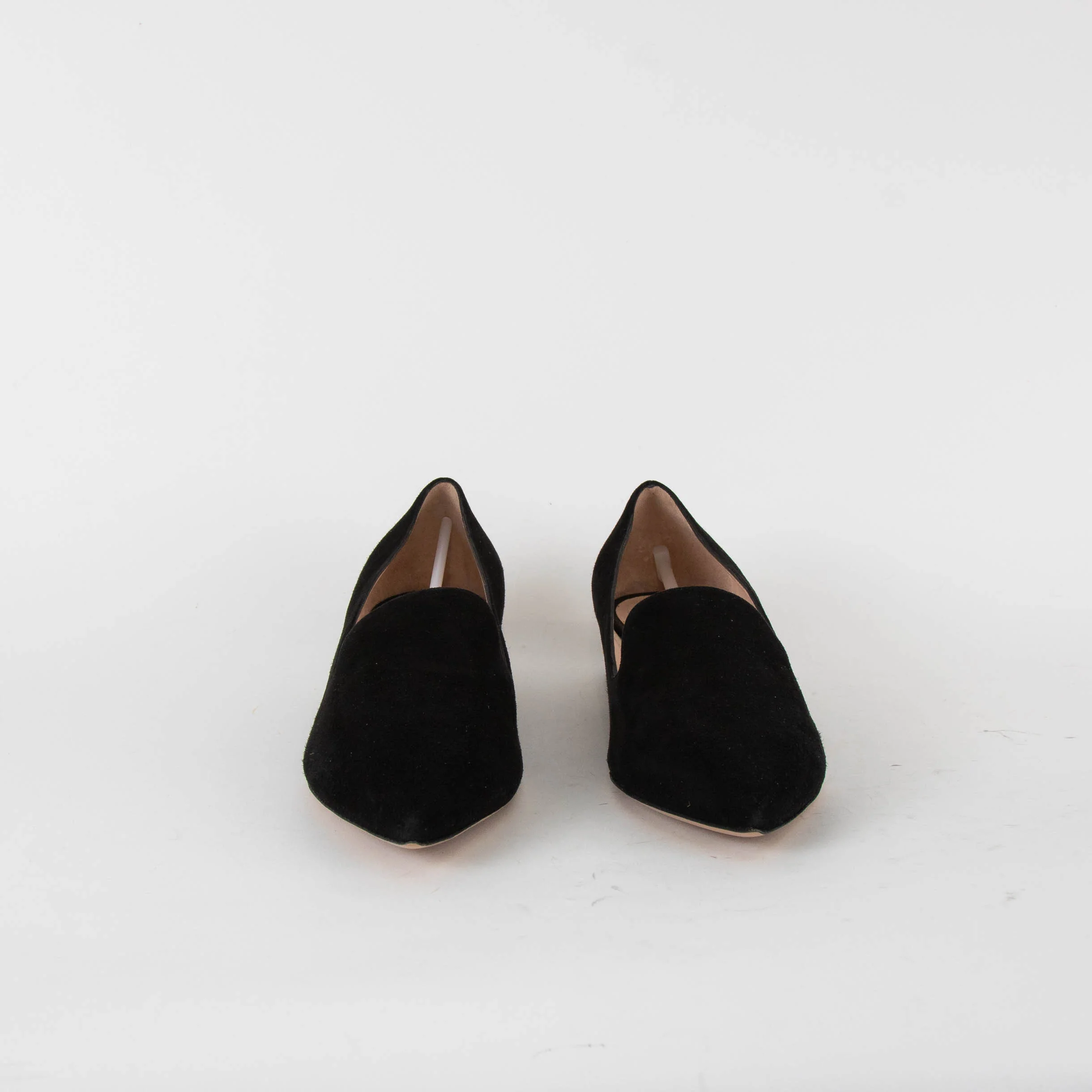 Nicholas Kirkwood Black Suede Faux Pearl Heel Shoes - Image 2