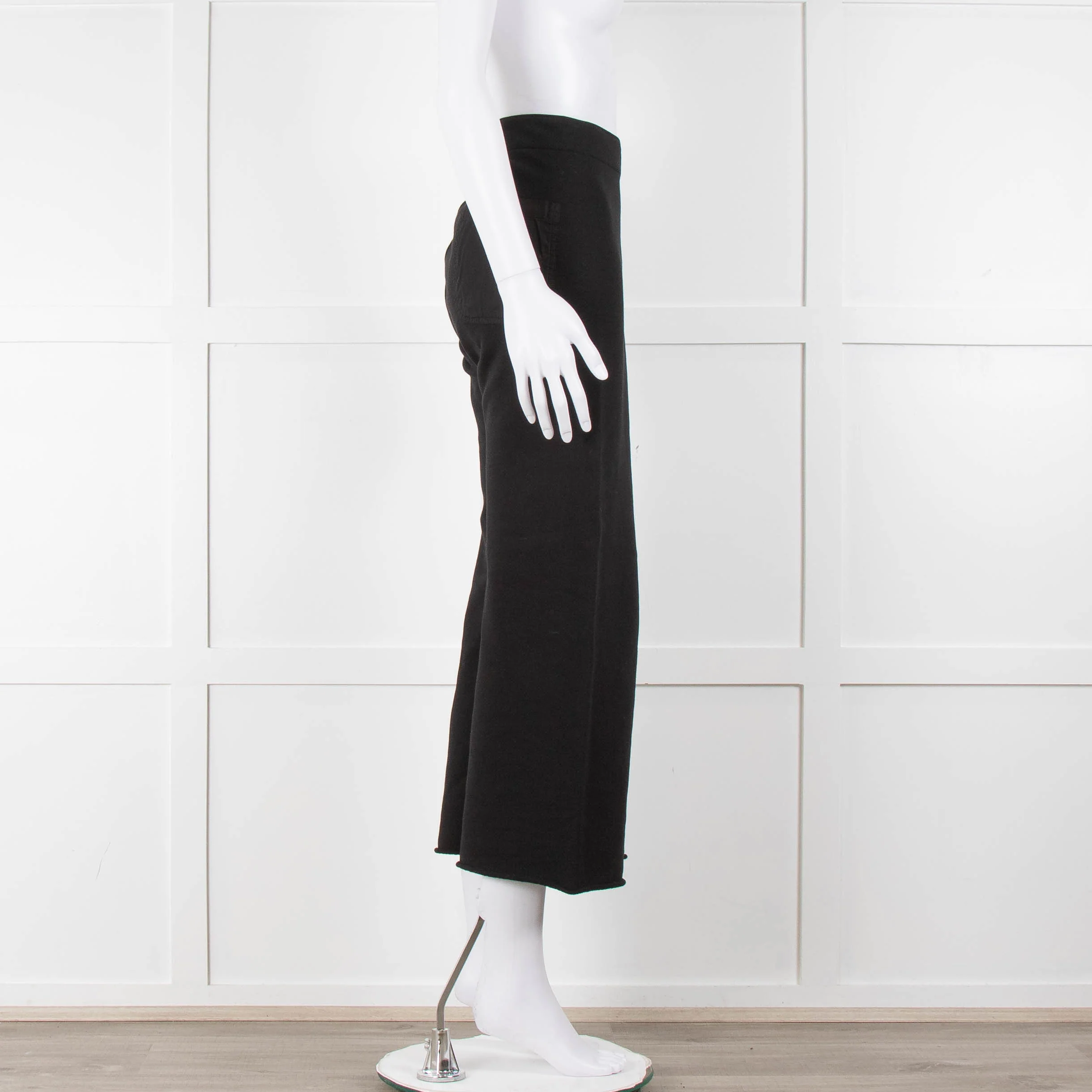 Nili Lotan Black Wide Leg Crop Jogger - Image 3
