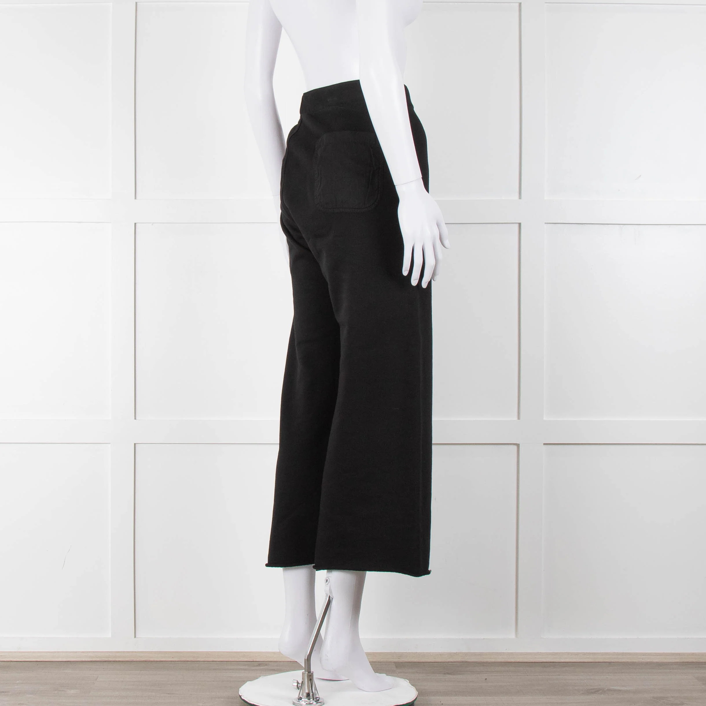 Nili Lotan Black Wide Leg Crop Jogger - Image 4