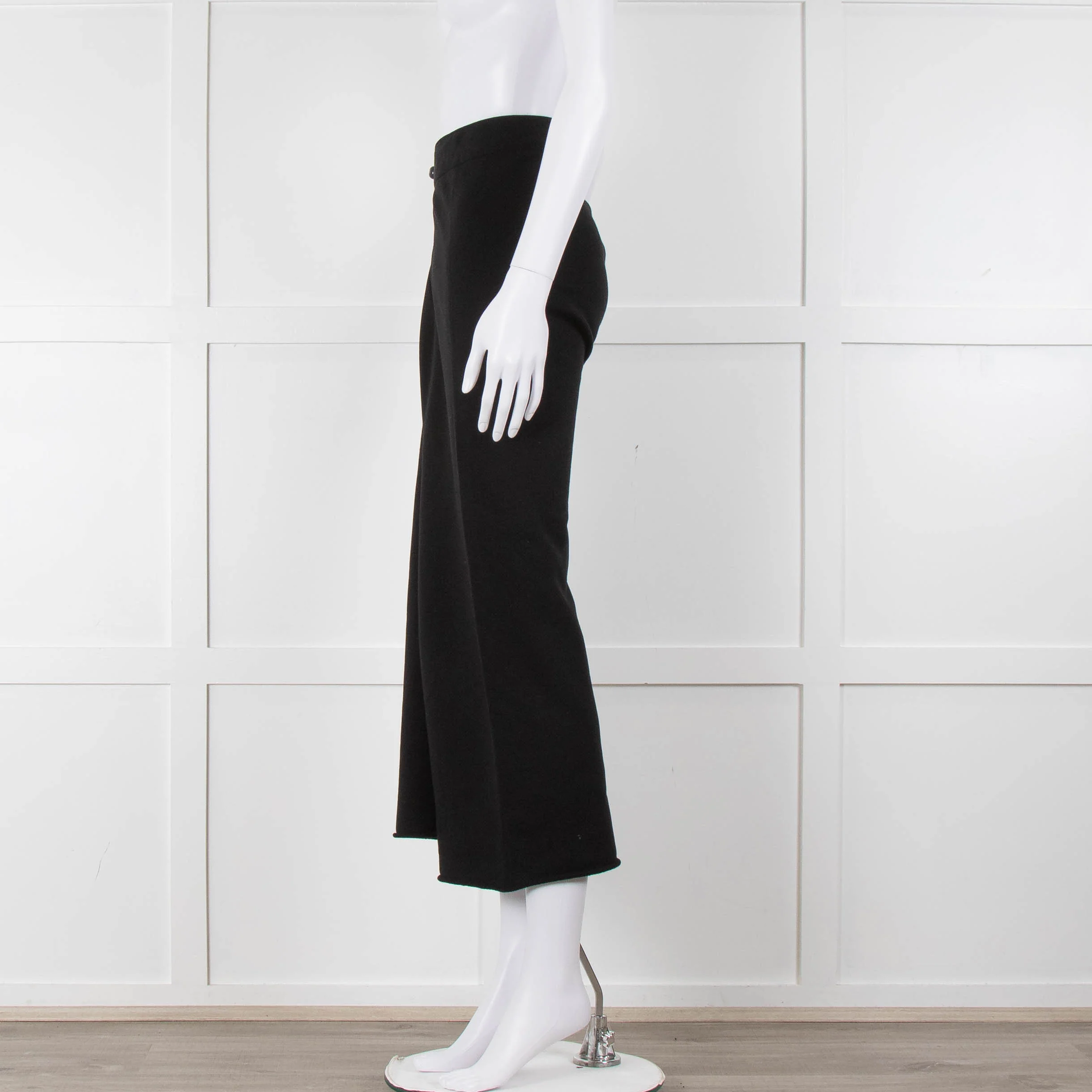 Nili Lotan Black Wide Leg Crop Jogger - Image 7