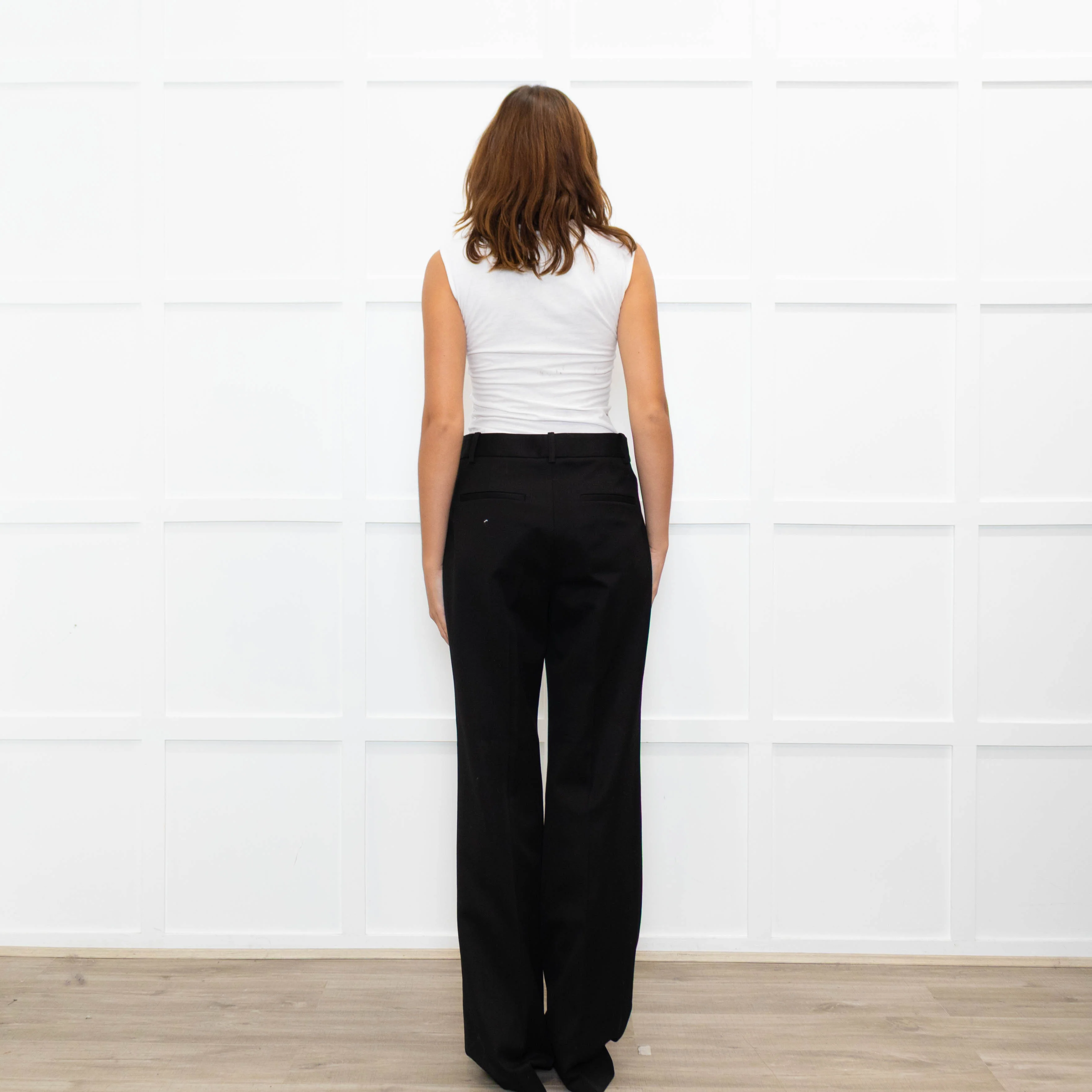 Nili Lotan Black Wool Wide Leg Trousers - Image 5