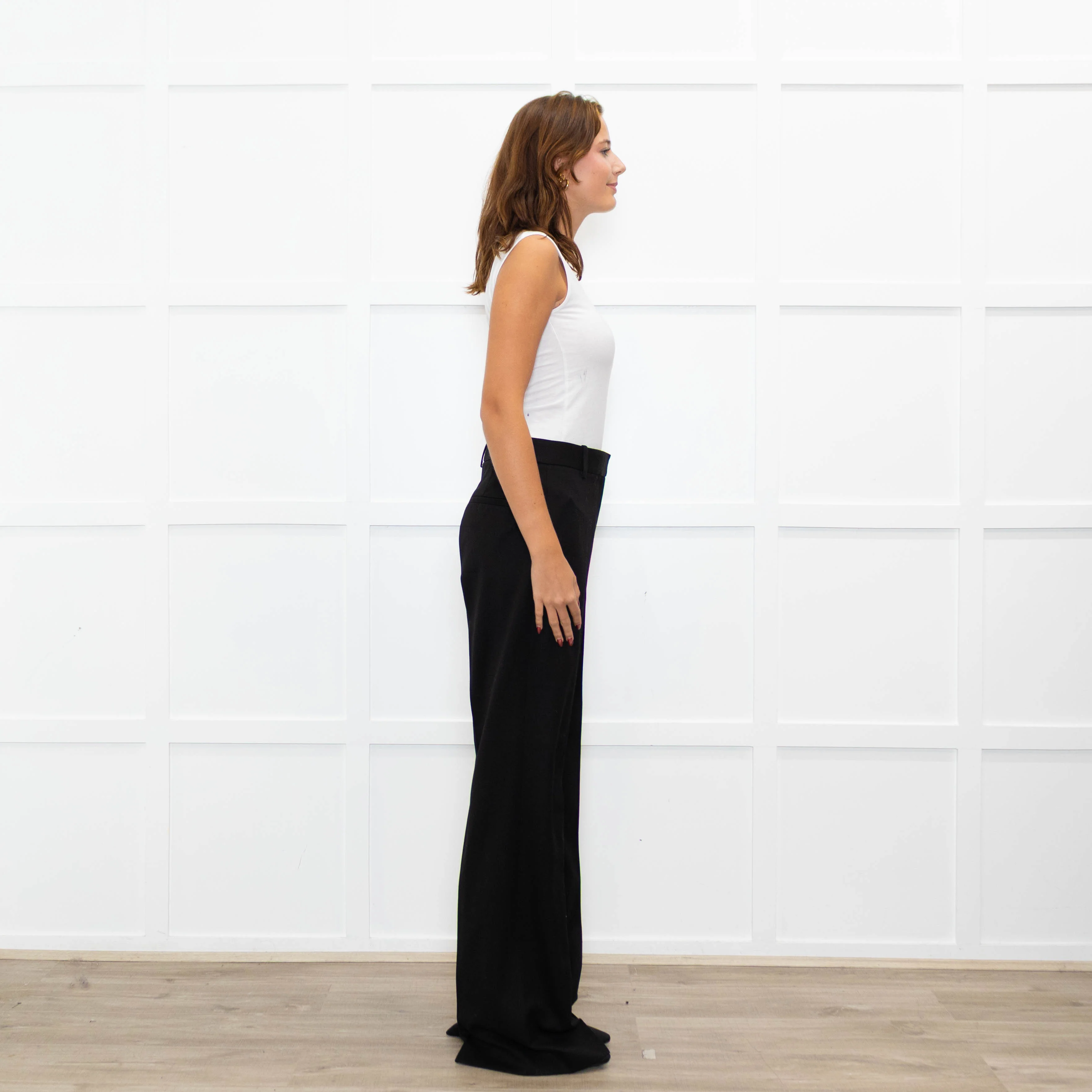 Nili Lotan Black Wool Wide Leg Trousers - Image 6