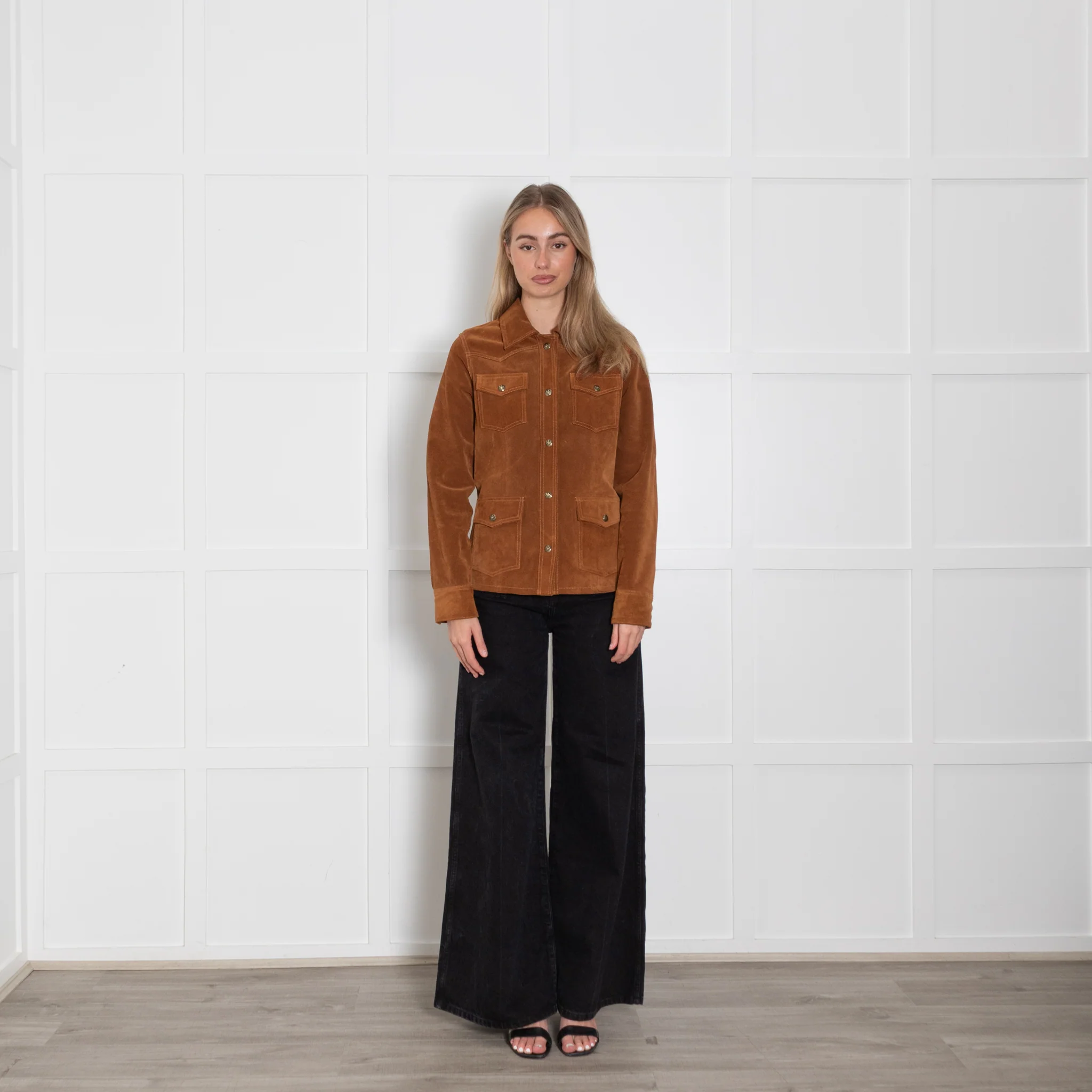Nili Lotan Tan Suede Jamison Jacket