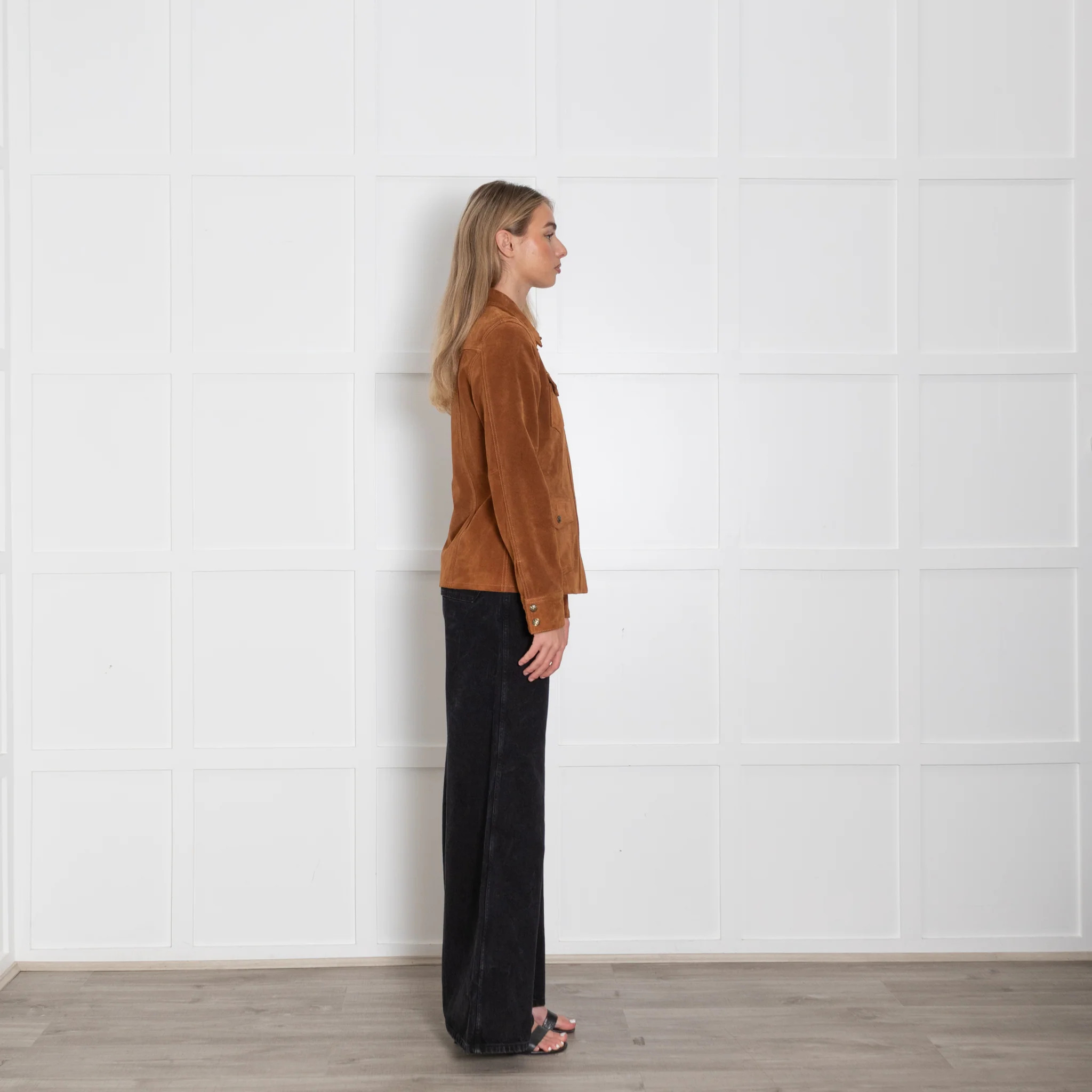 Nili Lotan Tan Suede Jamison Jacket - Image 6