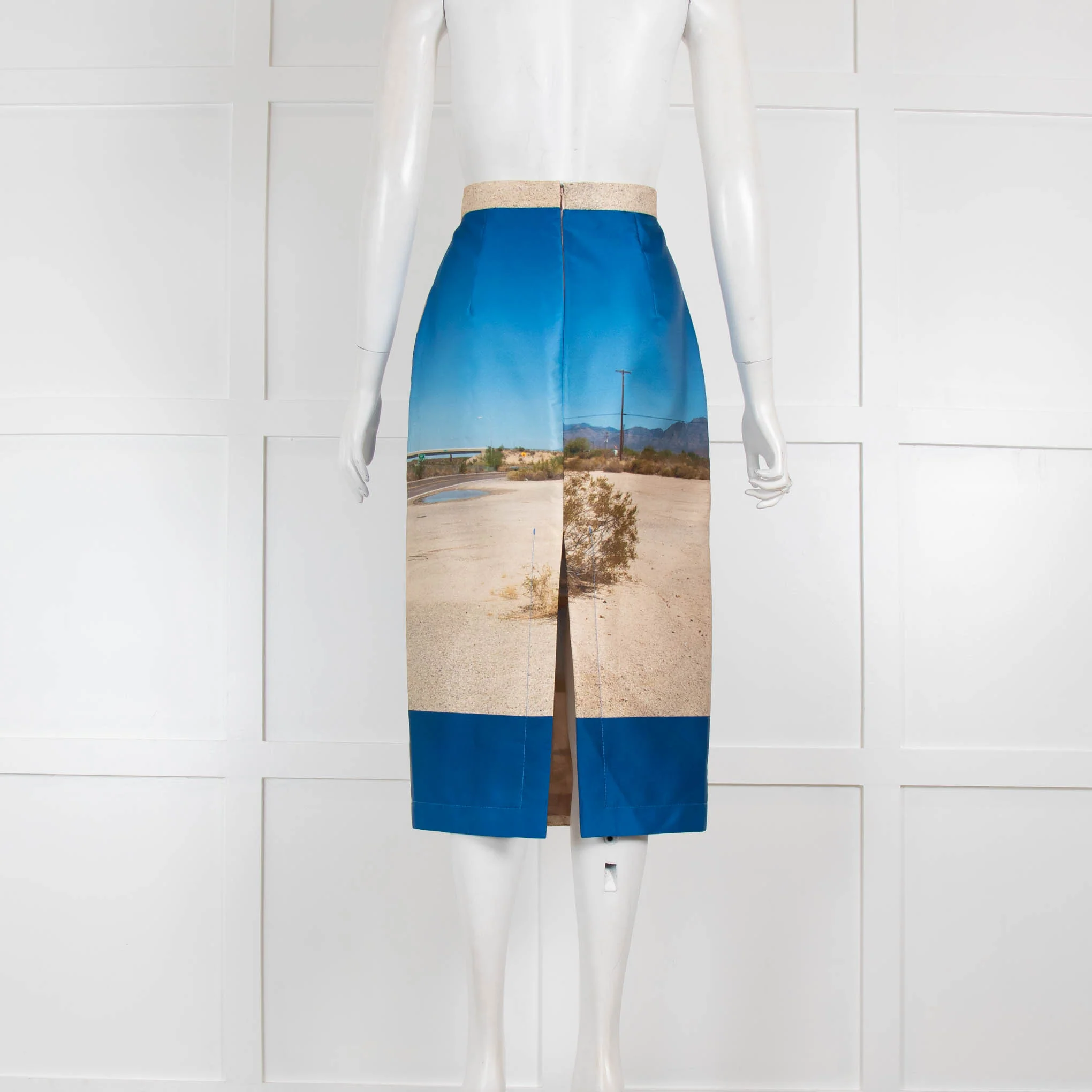 No. 21 'Motel Pool' Print Pencil Skirt - Image 3