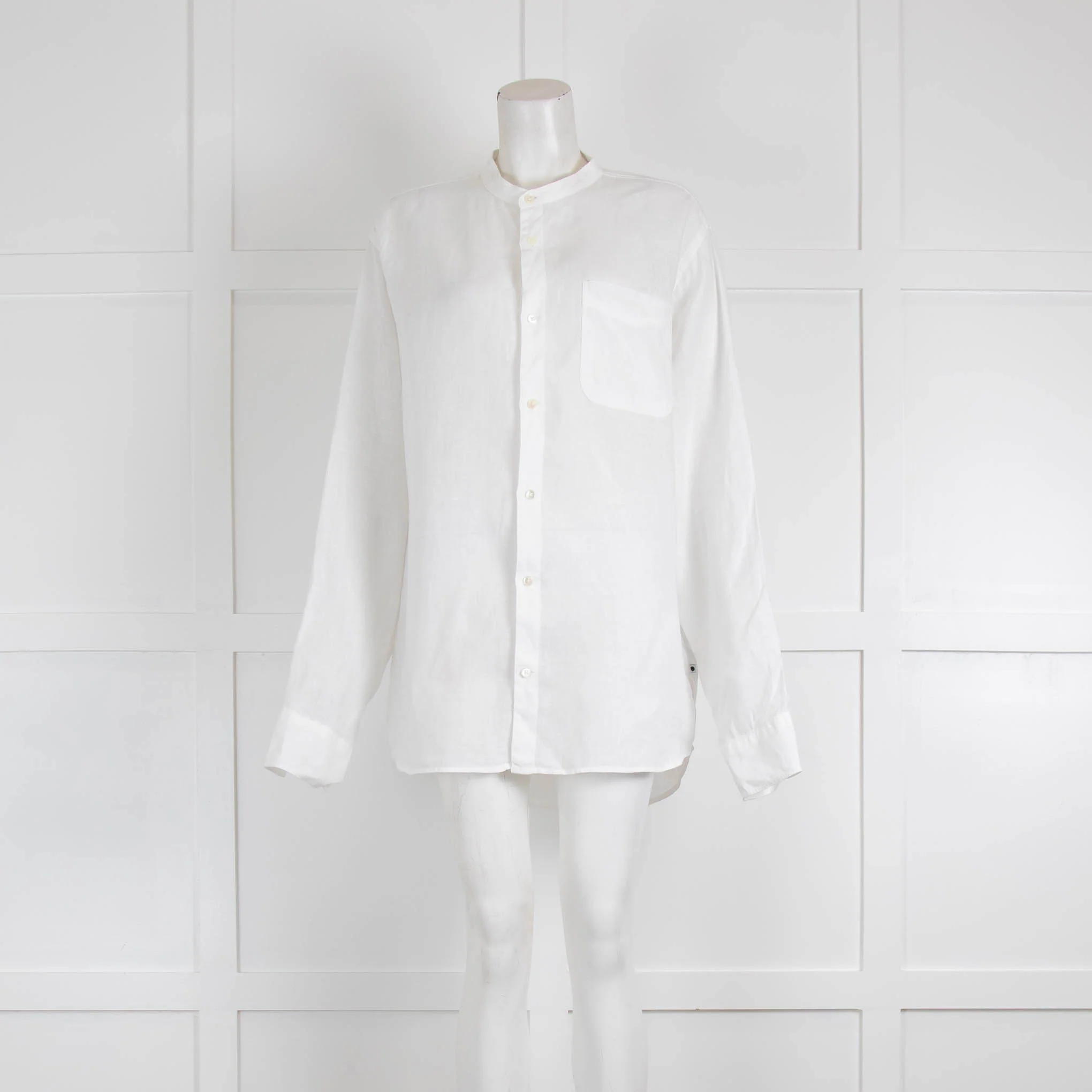 No Nationality White Linen Shirt