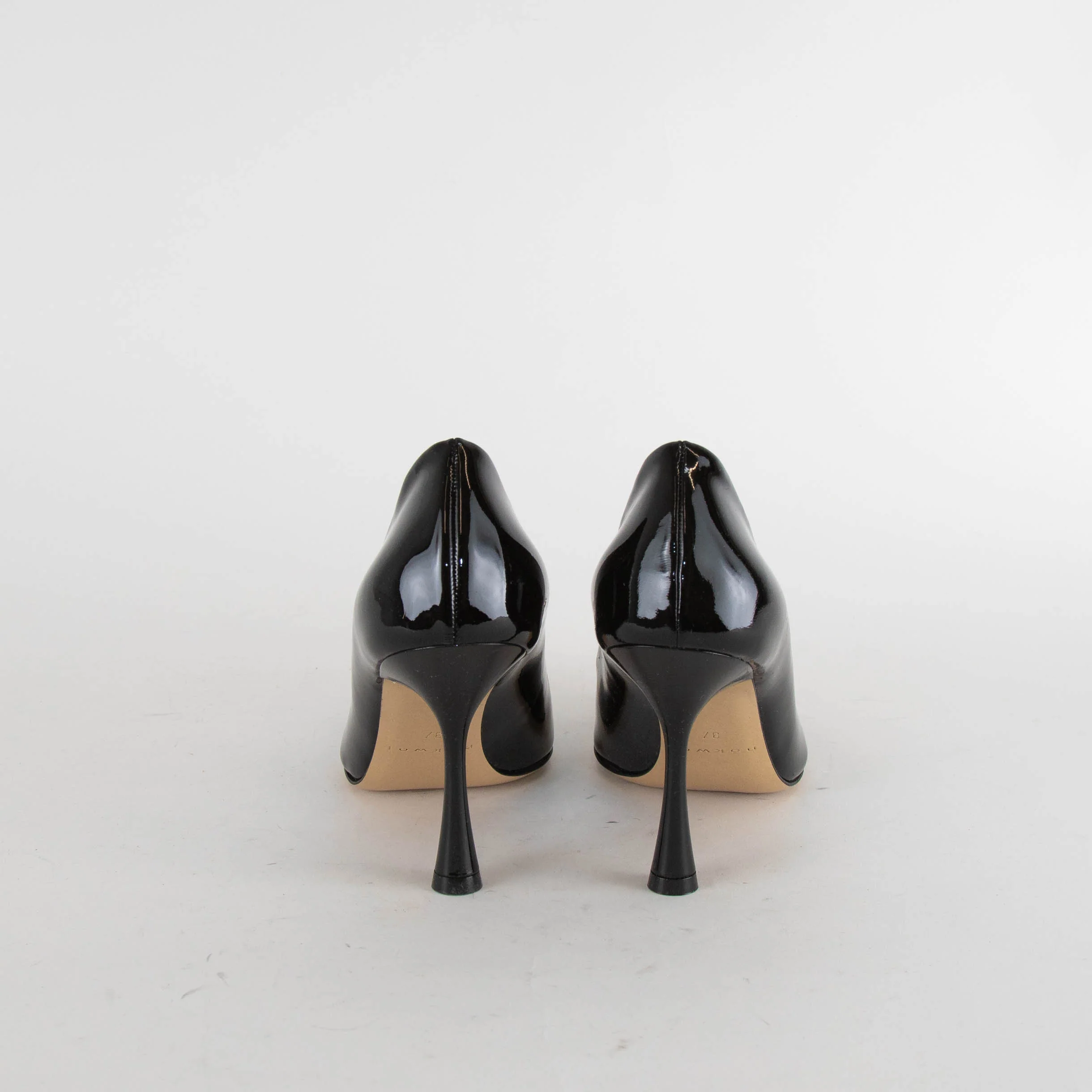 Nokwol Black Patent Pointed Toe Crystal Stilettos - Image 4