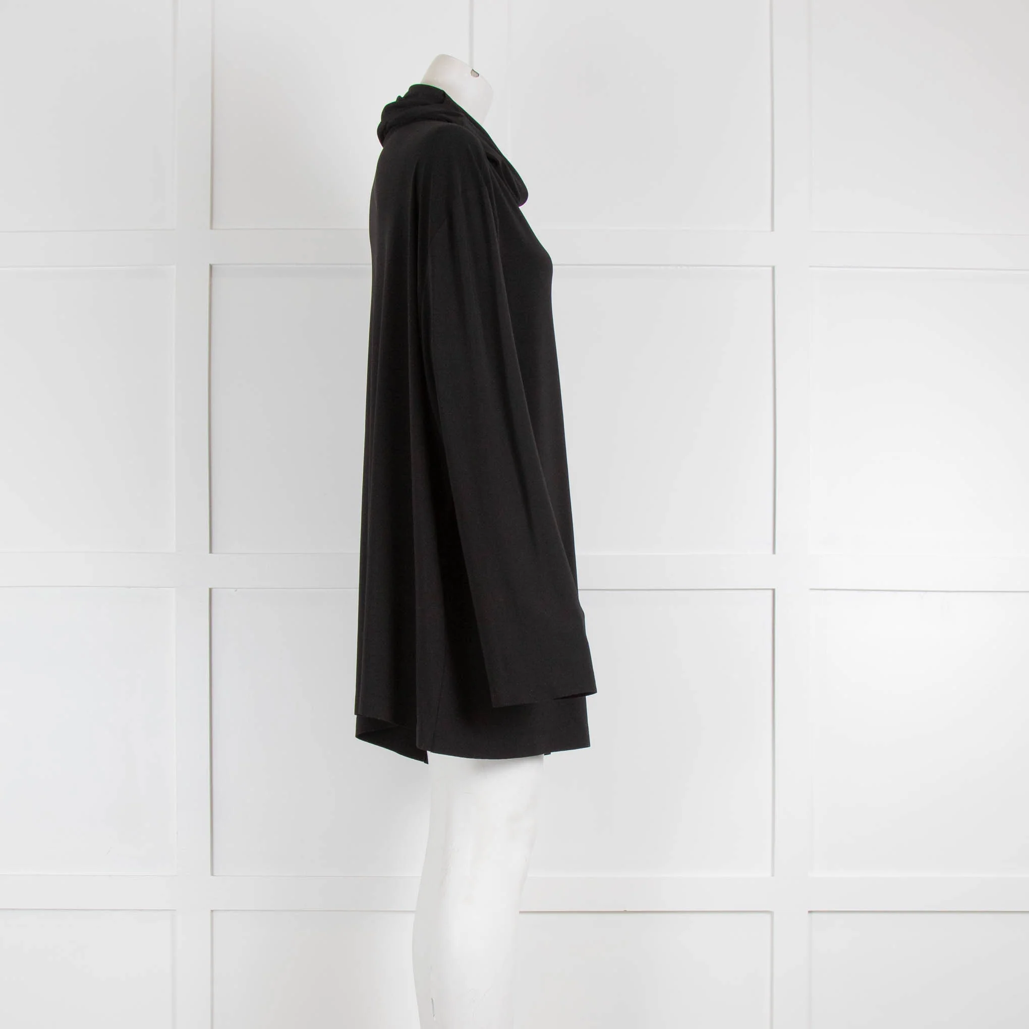 Norma Kamali Black Shawl Neck Top - Image 3