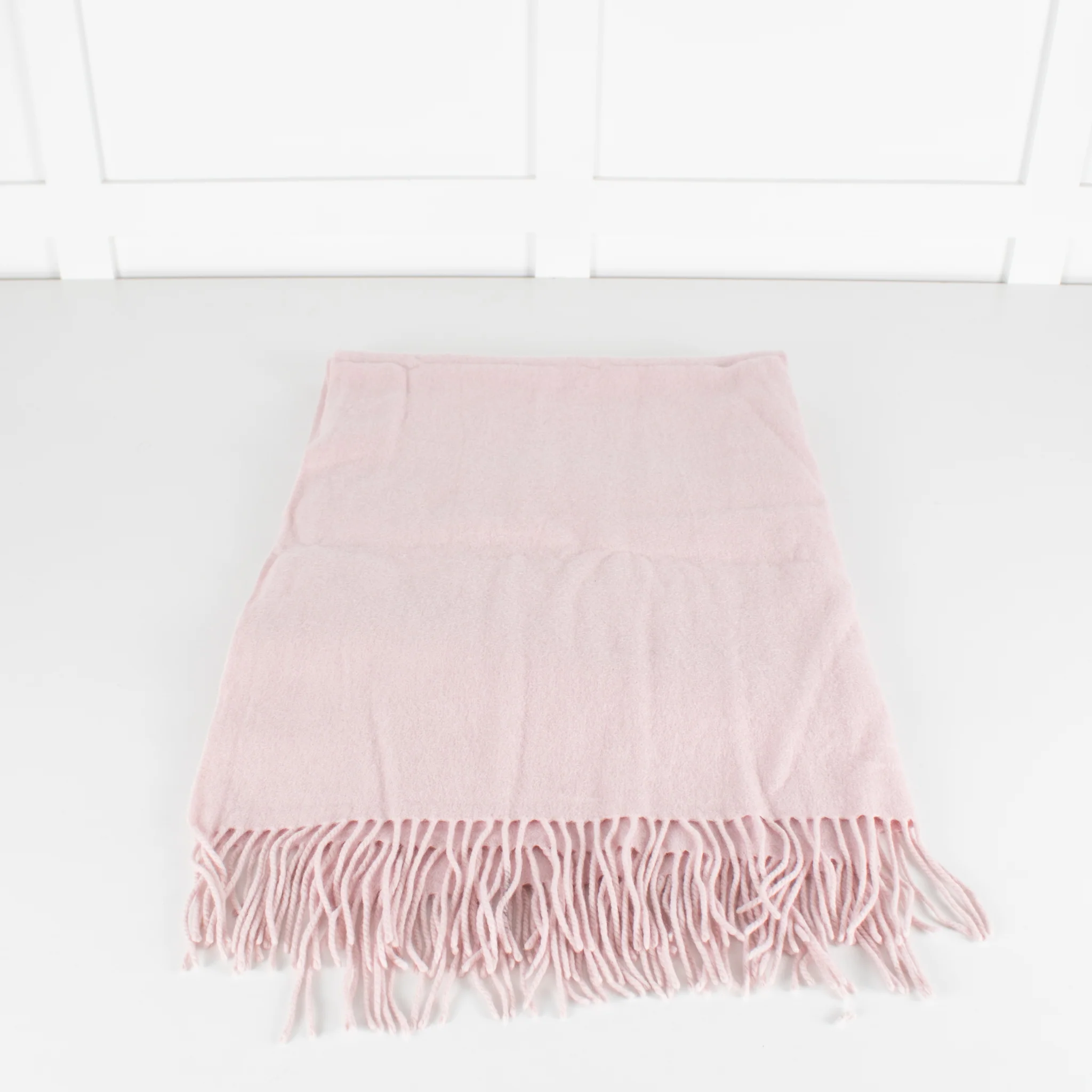 N.Peal Pale Pink Cashmere Large Scarf - Image 2