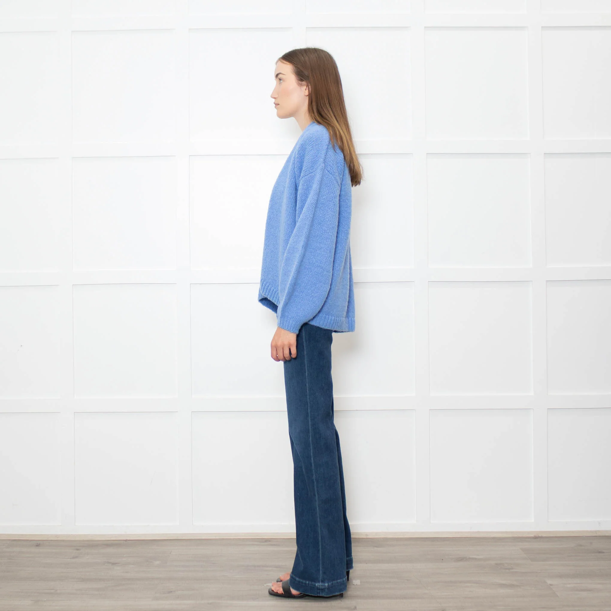 NRBY Blue Alpaca Blend Cardigan - Image 4