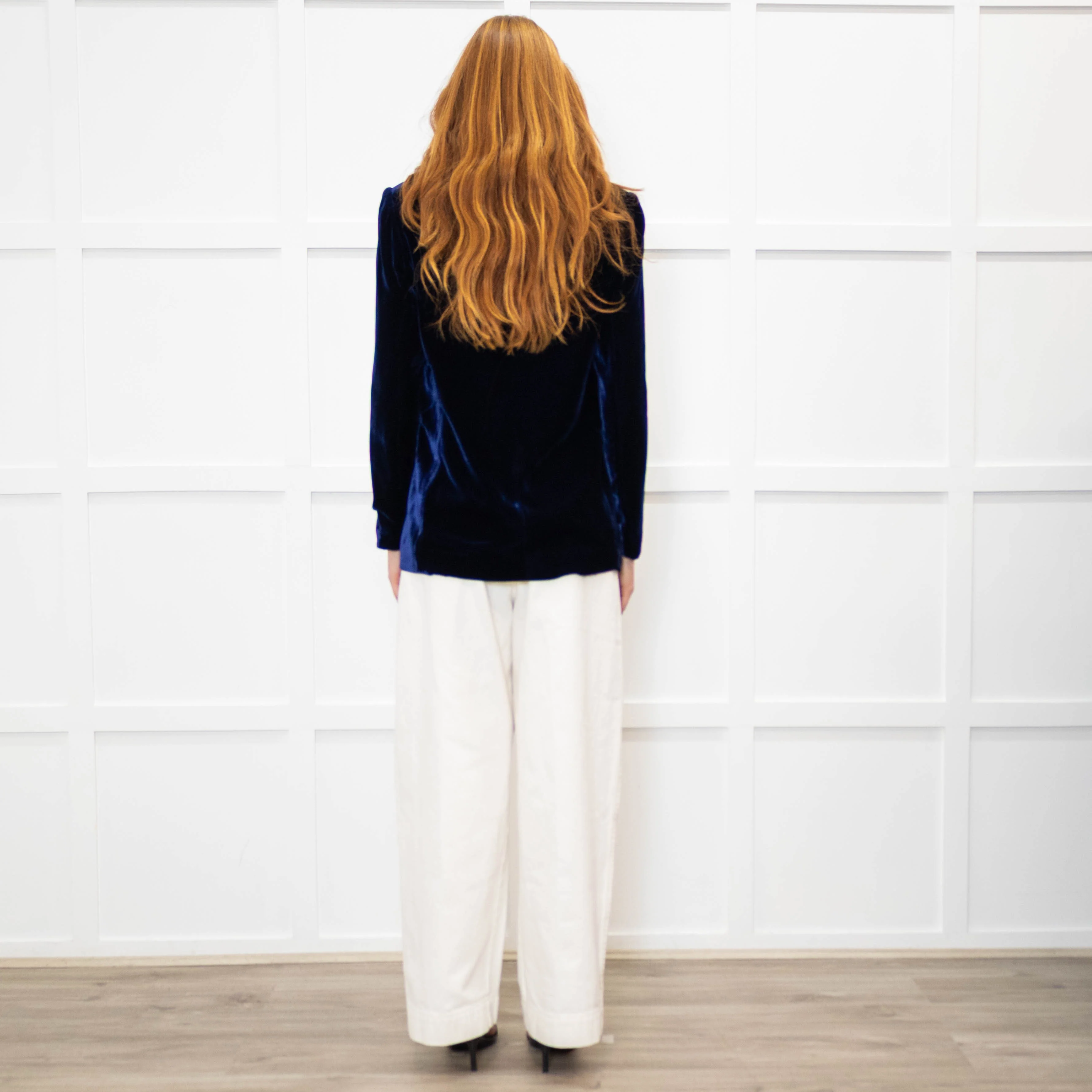 NRBY Blue Velvet Soft Blazer Jacket - Image 5