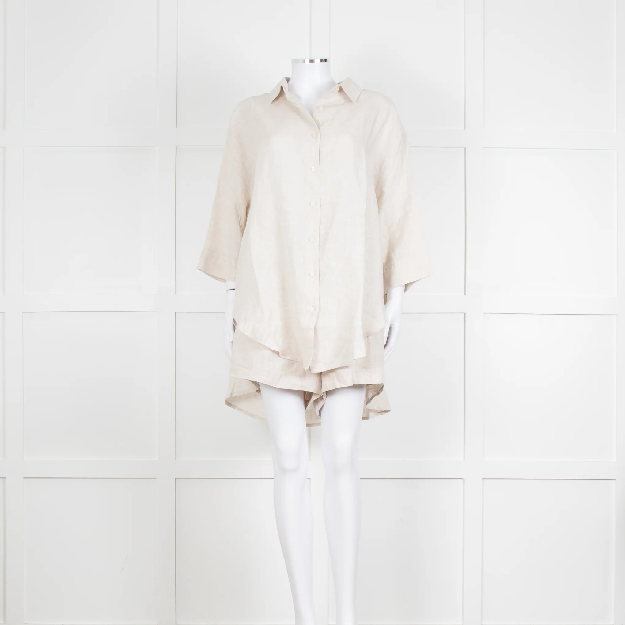 Nude Lucy Stone Linen Short Sleeve Shirt with Matching Shorts