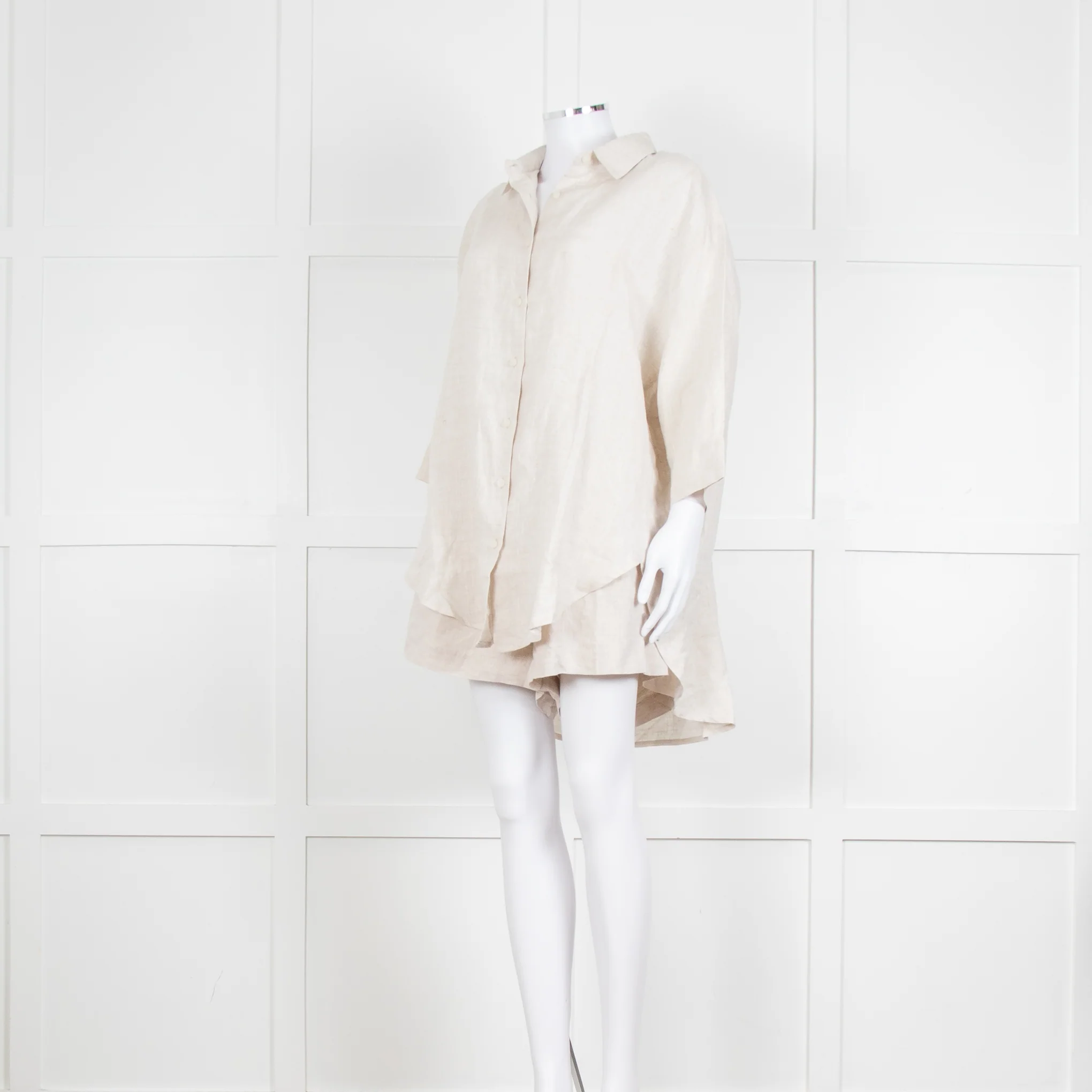 Nude Lucy Stone Linen Short Sleeve Shirt with Matching Shorts - Image 8