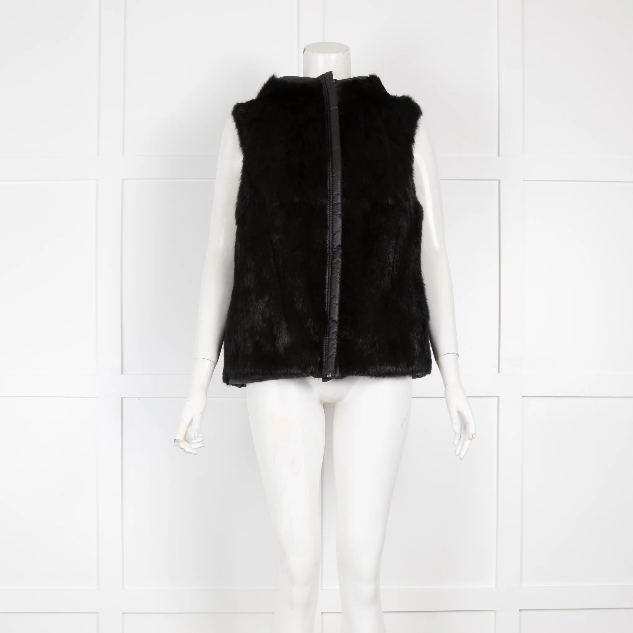 Oakwood Reversible Black Rabbit Fur Gilet