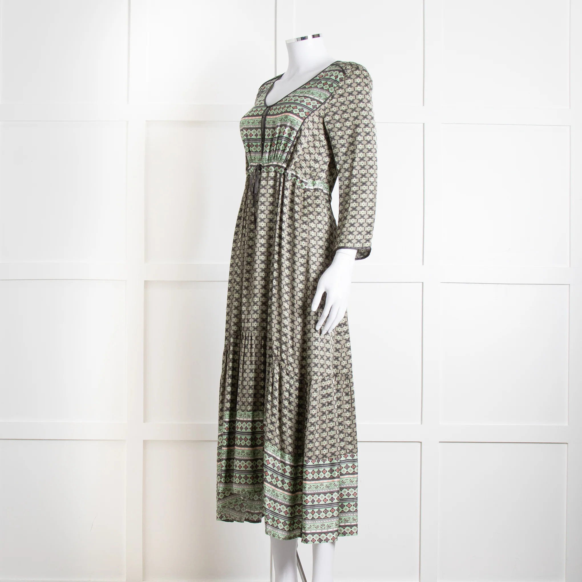 Odd Molly Green Paisley Print V Neck Maxi Dress - Image 2