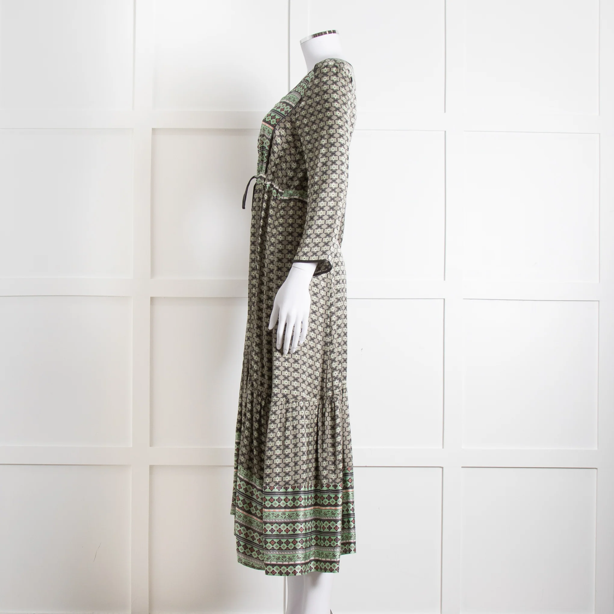 Odd Molly Green Paisley Print V Neck Maxi Dress - Image 3