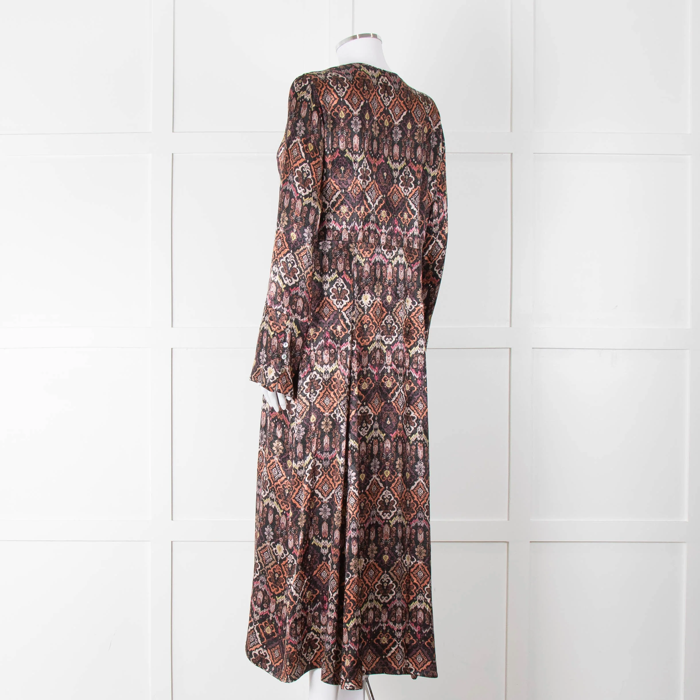 Odd Molly Susanna Dark Berry Coloured Patterned Maxi Dress - Image 6