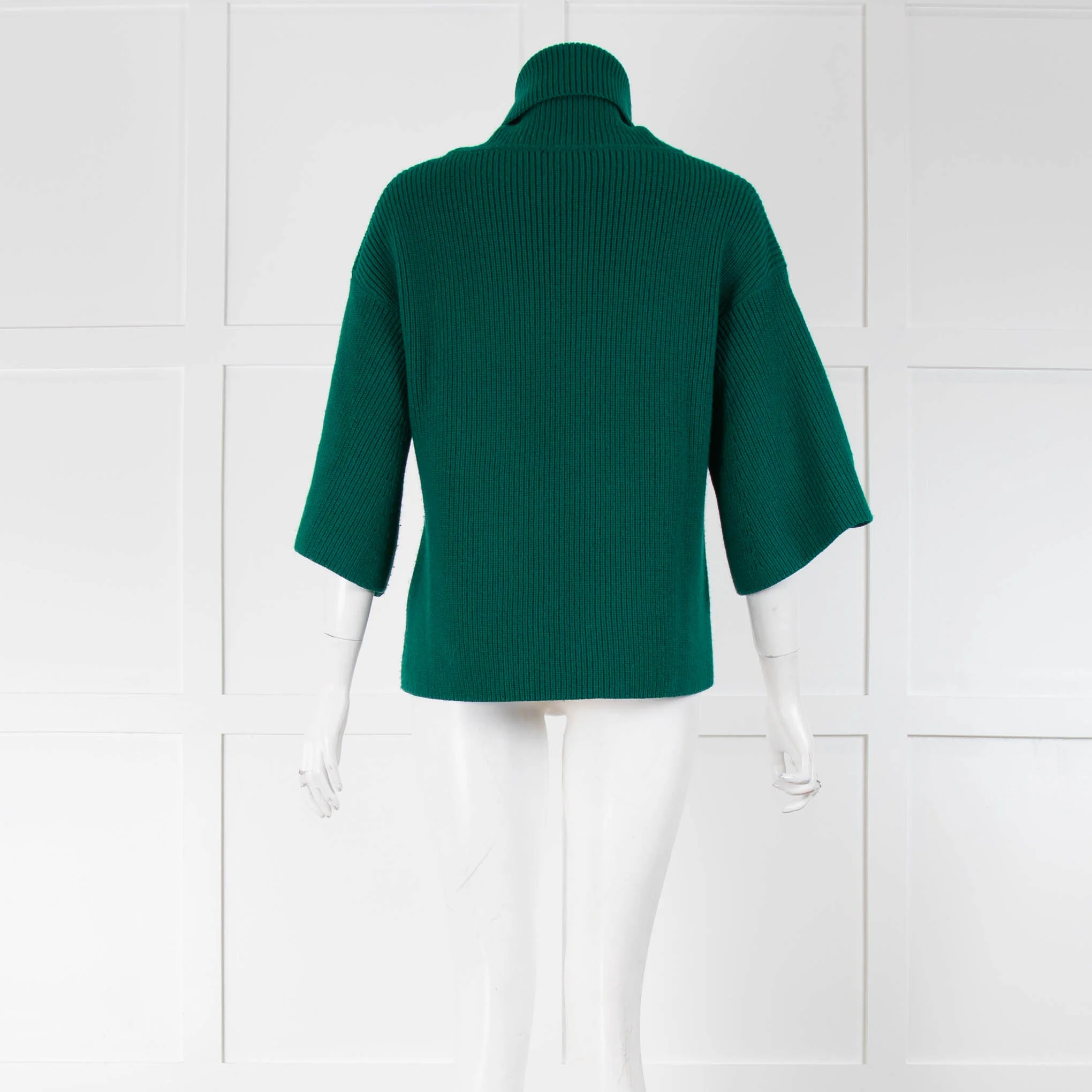 Odeeh Emerald Green Ribbed Rollneck Jumper - Image 3