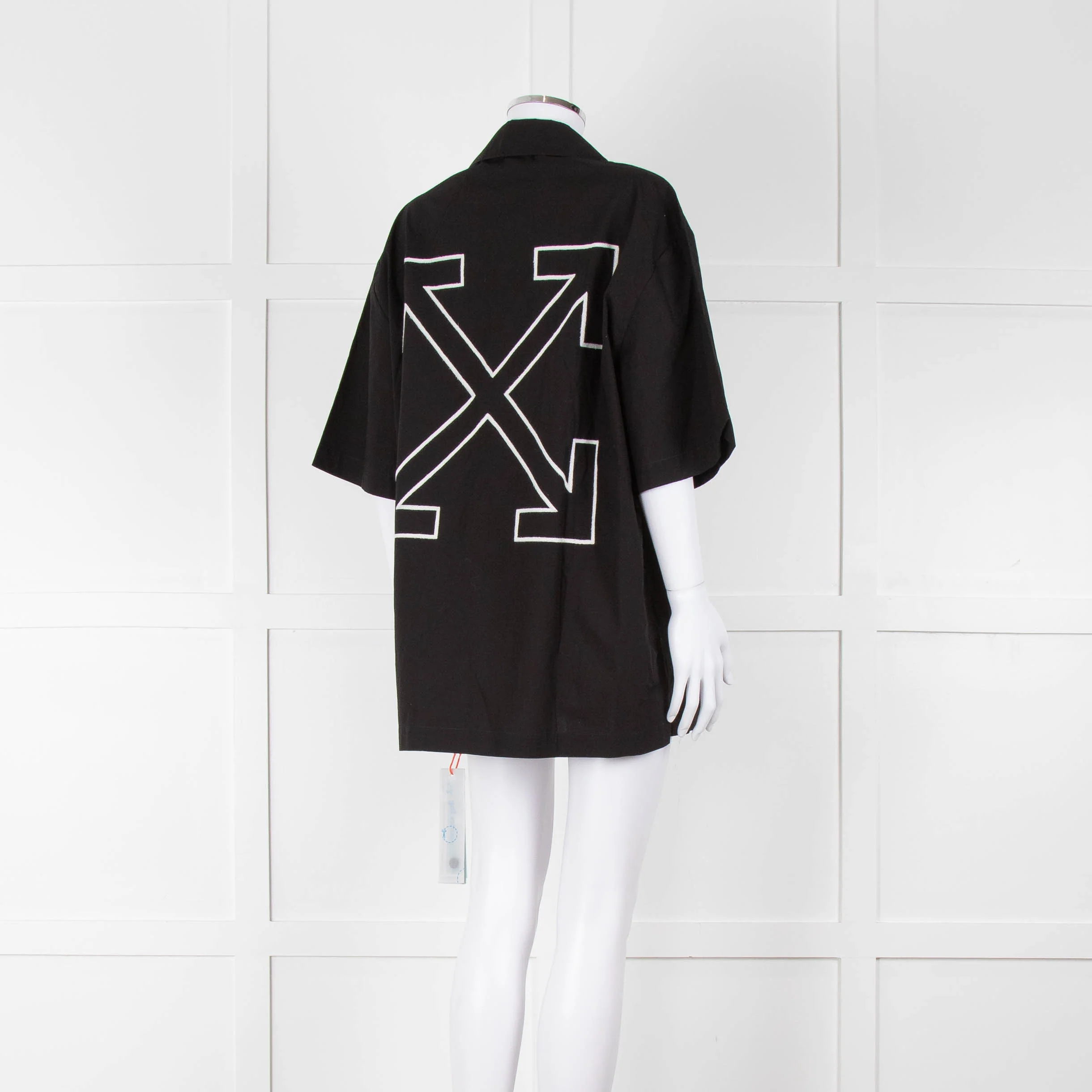 Off-White Black Cotton Shortsleeve Shirt - Image 4