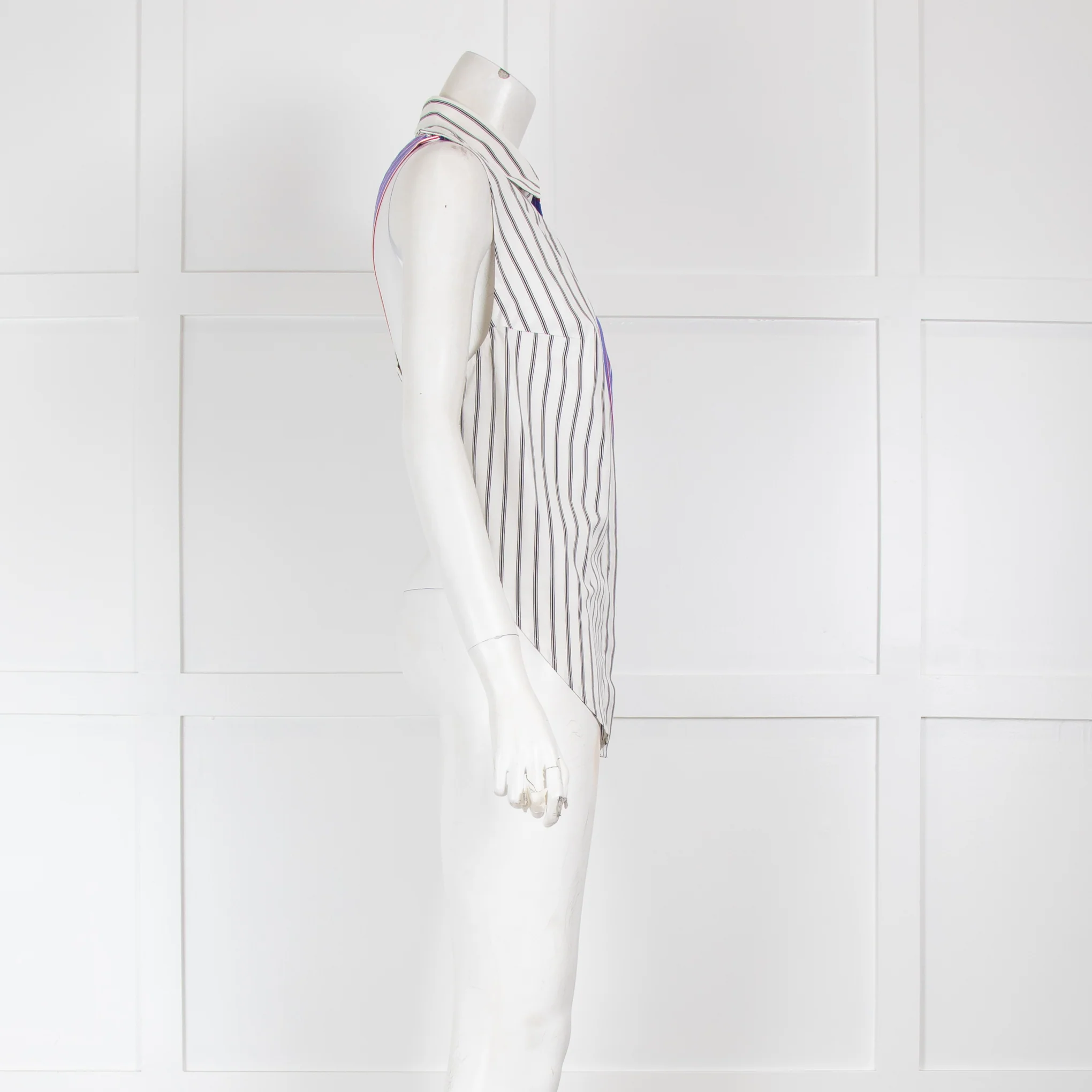Off-White Striped Button Up Vest - Image 2