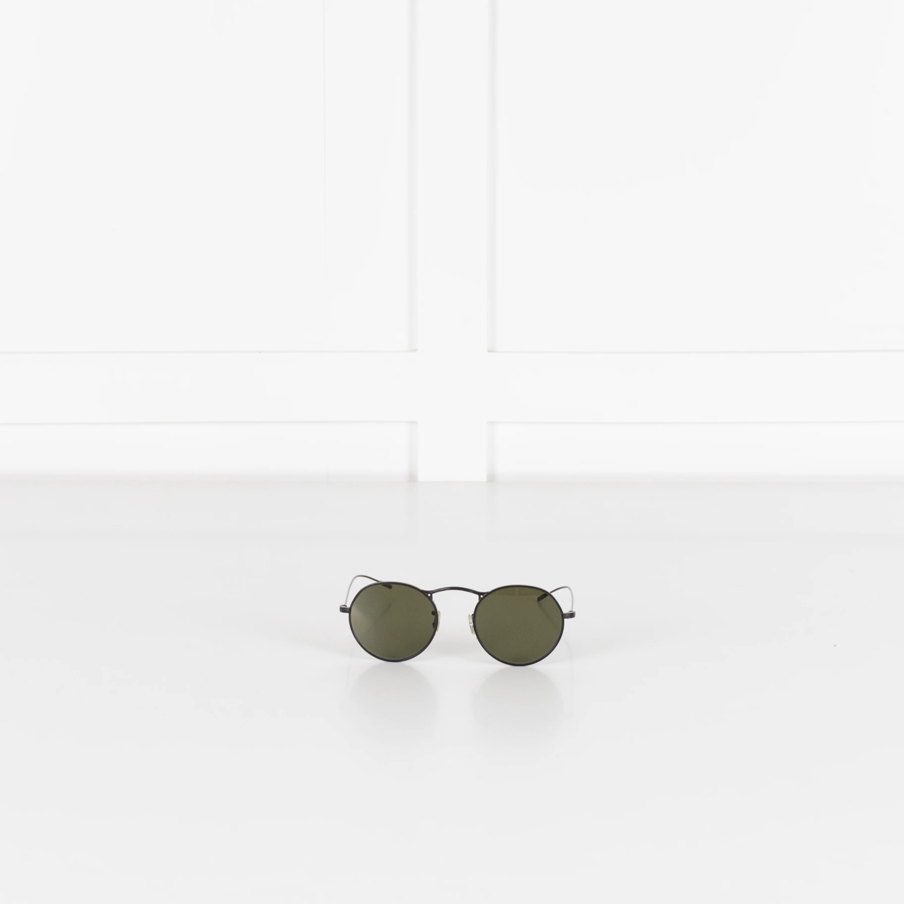 Oliver Peoples Black Small Round Coleridge Sunglasses - Image 3