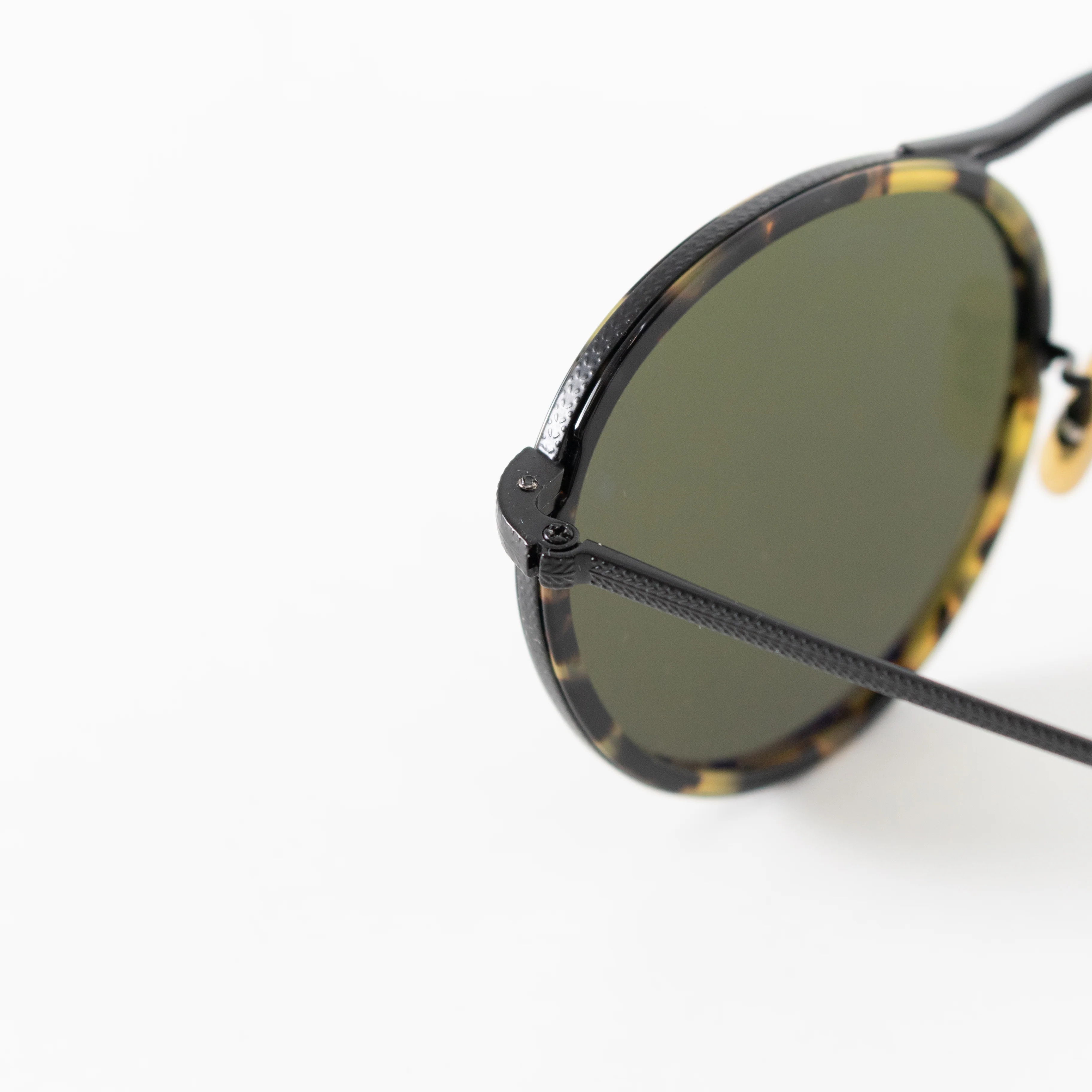 Oliver Peoples Green Tort Round Sunglasses - Image 11