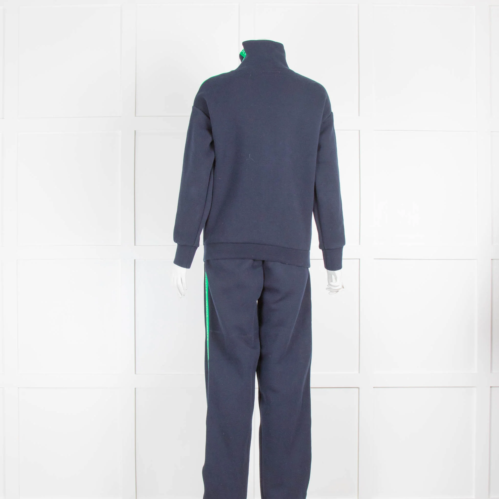 Olivia Von Halle Navy Tracksuit with Green Detail - Image 3