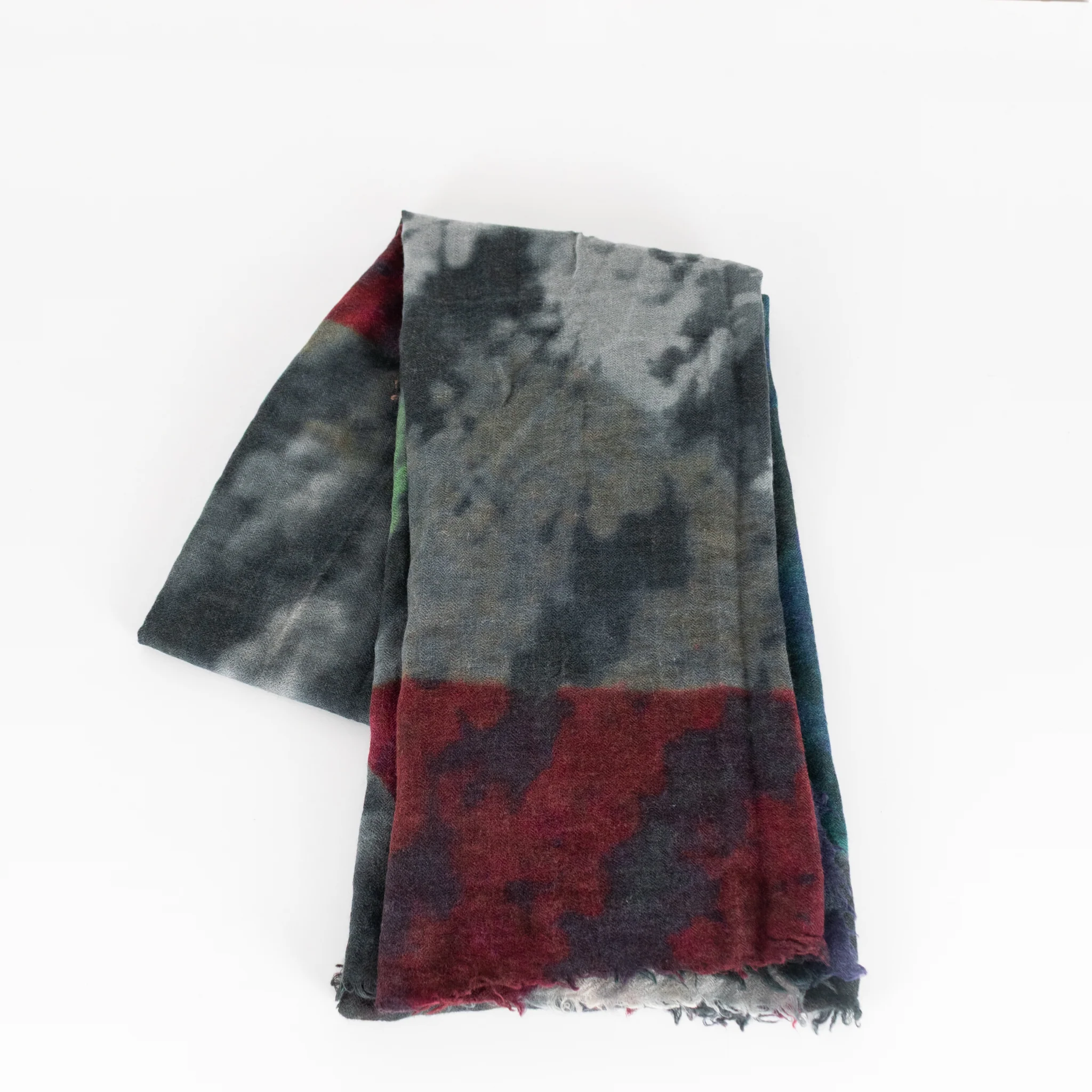 Ombre London Green And Blue Pattern Long Shawl Scarf - Image 6