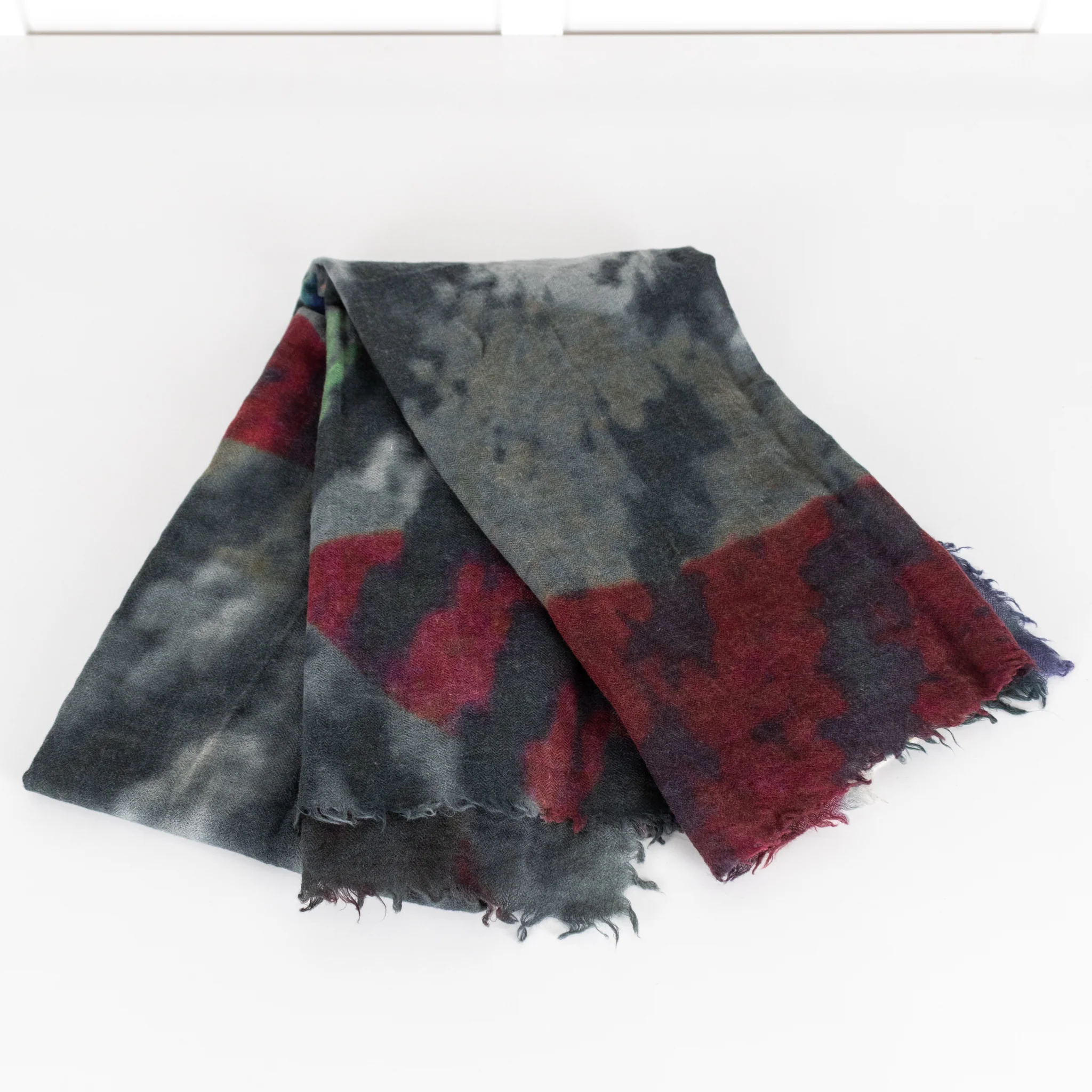 Ombre London Green And Blue Pattern Long Shawl Scarf - Image 7
