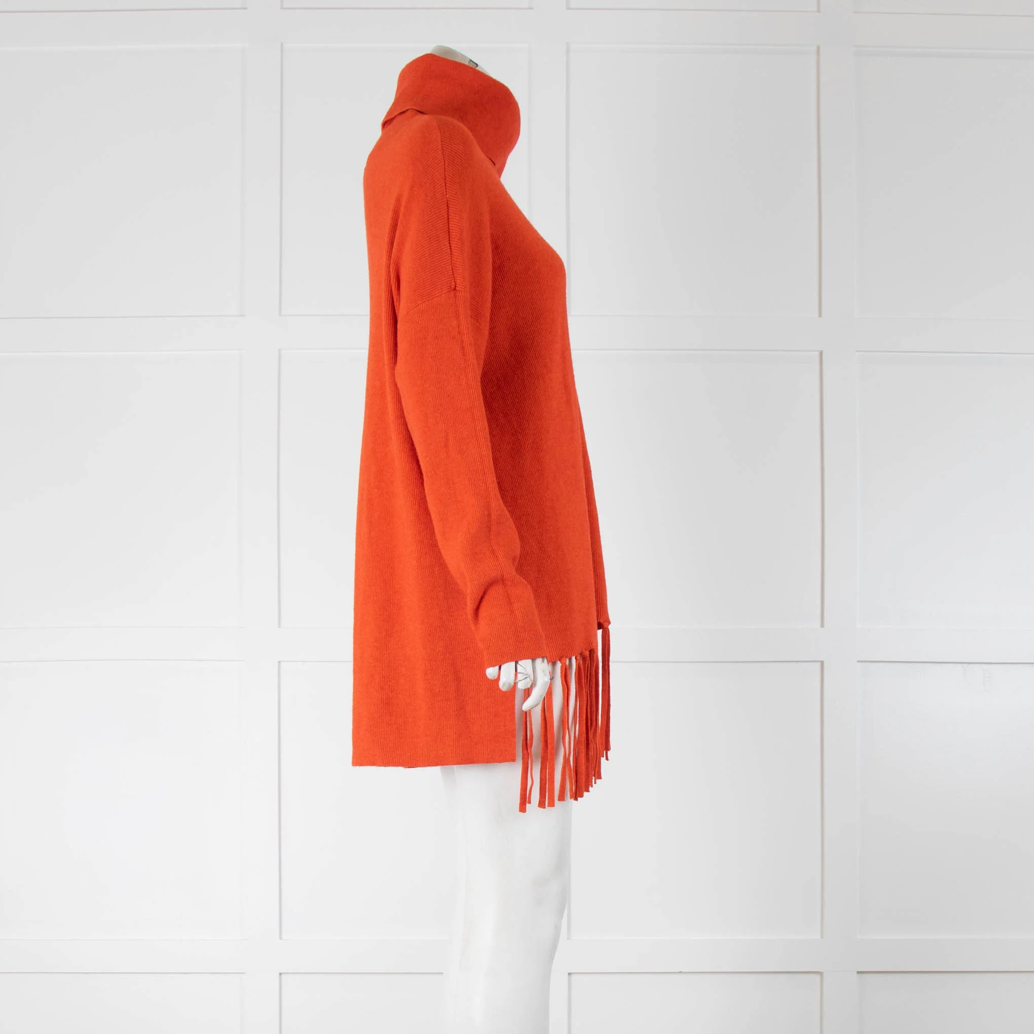 Sens Unique Orange Roll Neck Tassle Jumper - Image 2