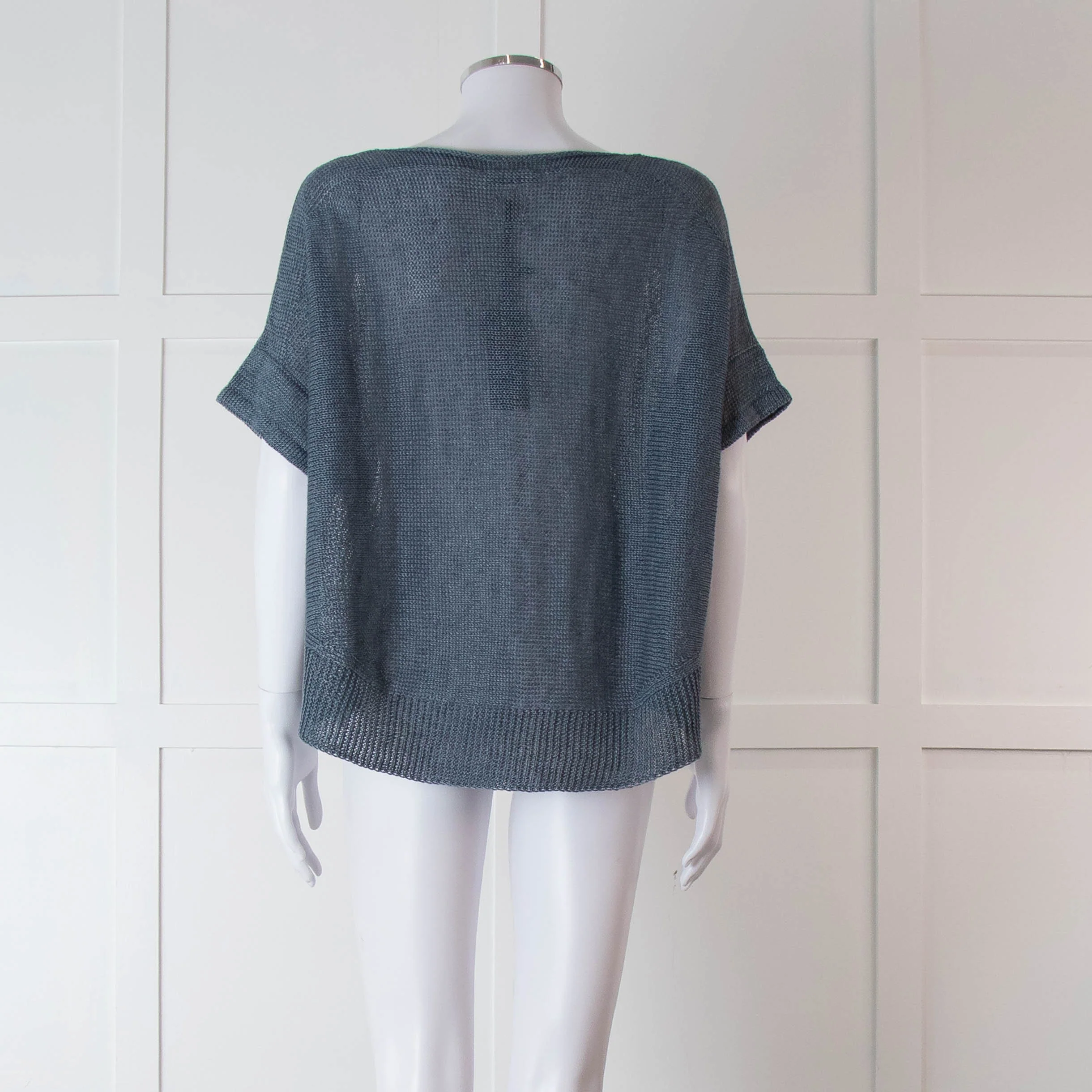 Oska Blue Knit Sleeveless Jumper Top - Image 5