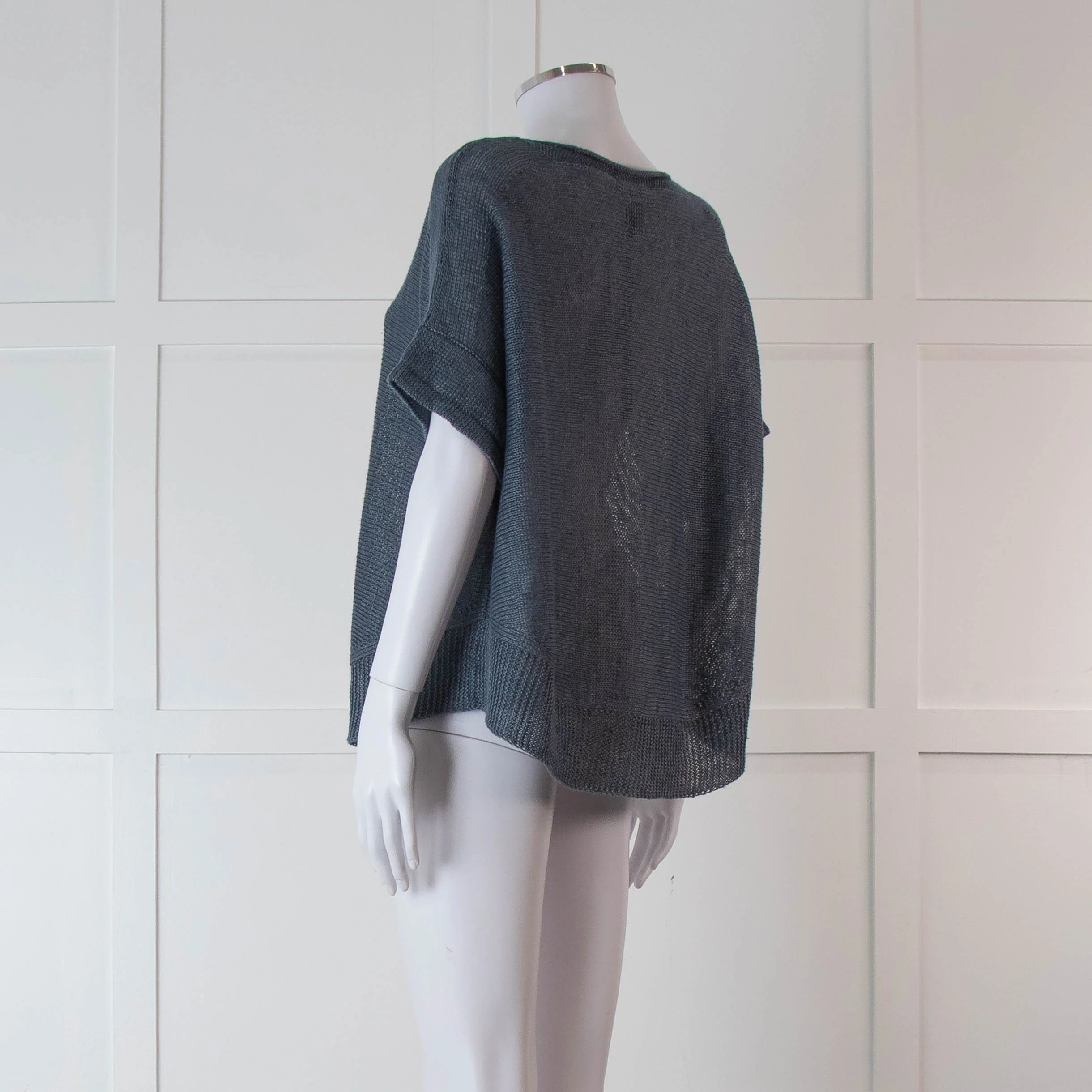 Oska Blue Knit Sleeveless Jumper Top - Image 6