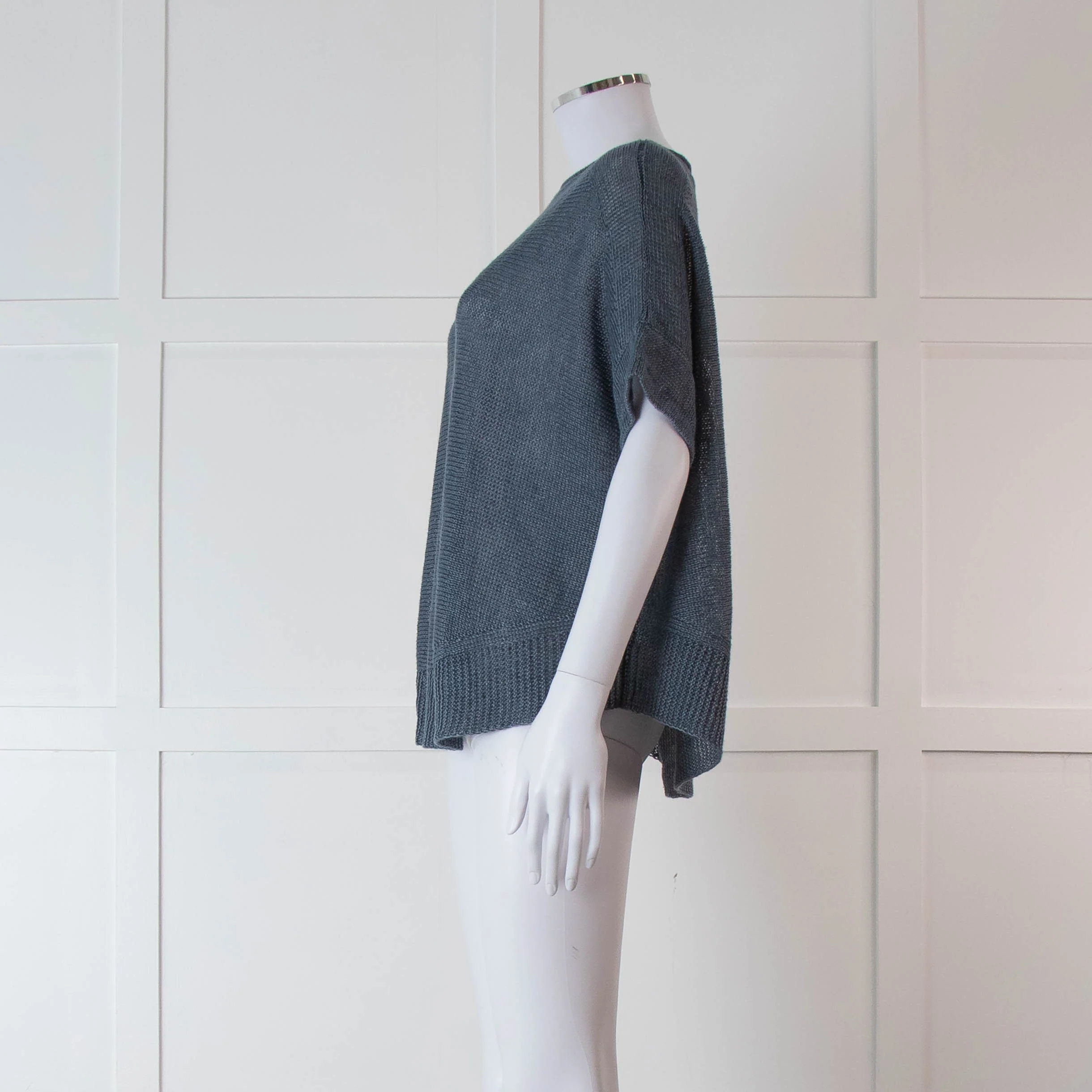 Oska Blue Knit Sleeveless Jumper Top - Image 7
